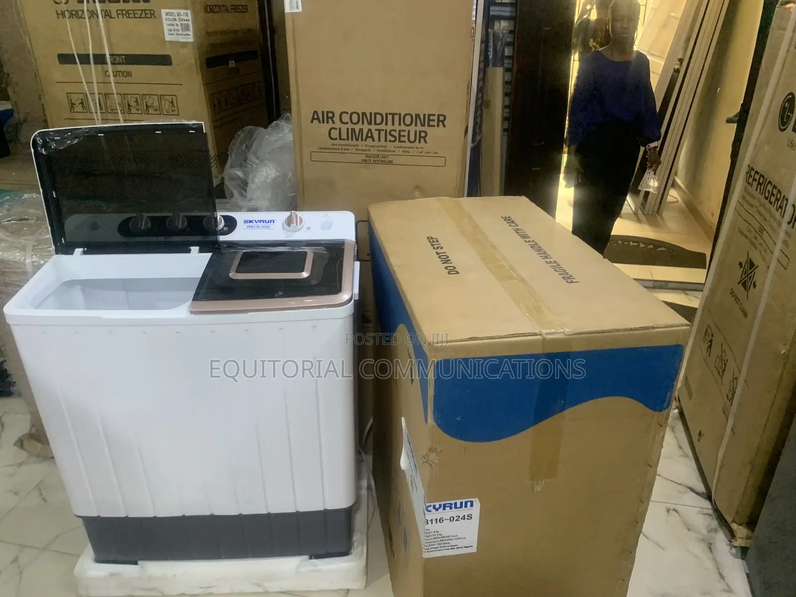 SKYRUN 11KG Dual Tub Washing Machine for Home Laundry