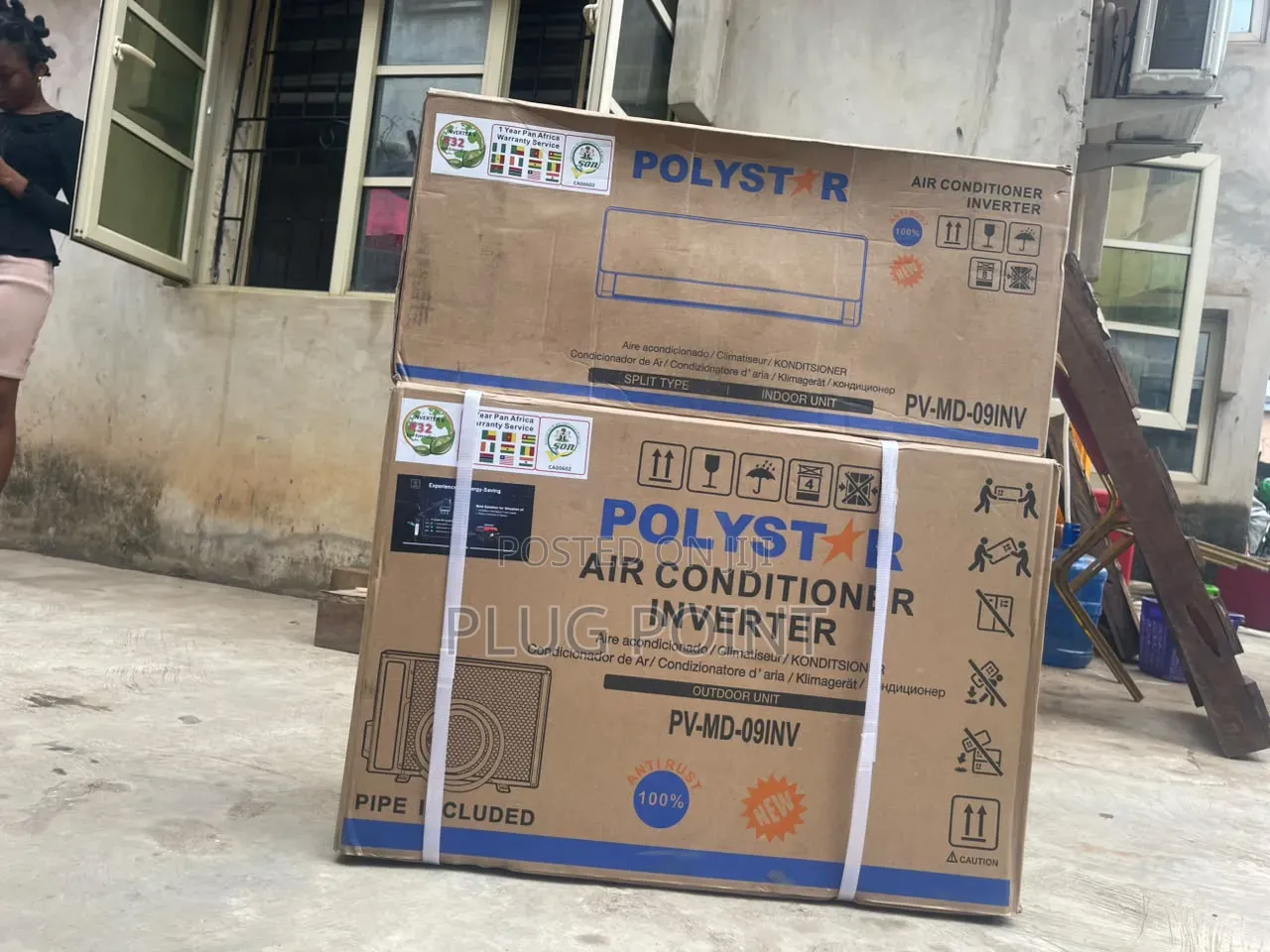 Polystar 1HP Inverter AC Complete With Installation Accessories