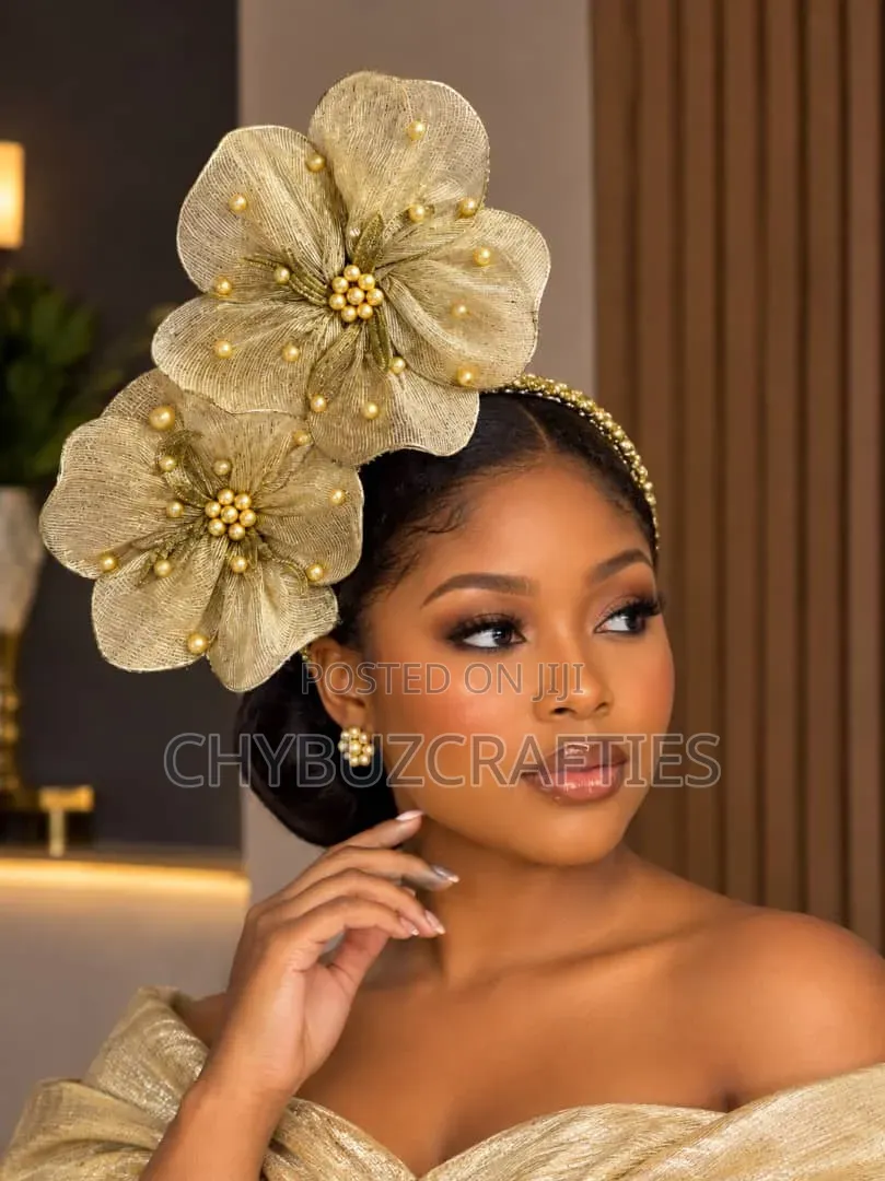Gold Leaf Facinator for Women