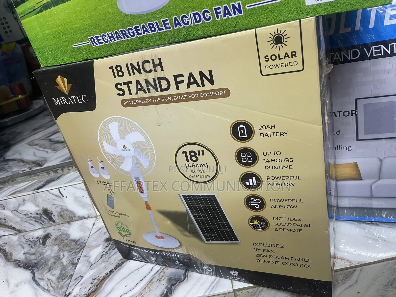 Miratec Solar Standing Fan