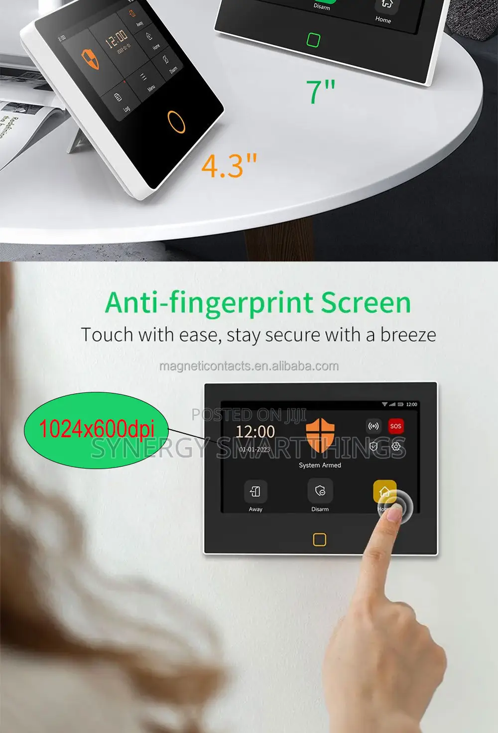 Tuya GSM Smart Home Burglar Security Wireless Alarm System 4inch Touch