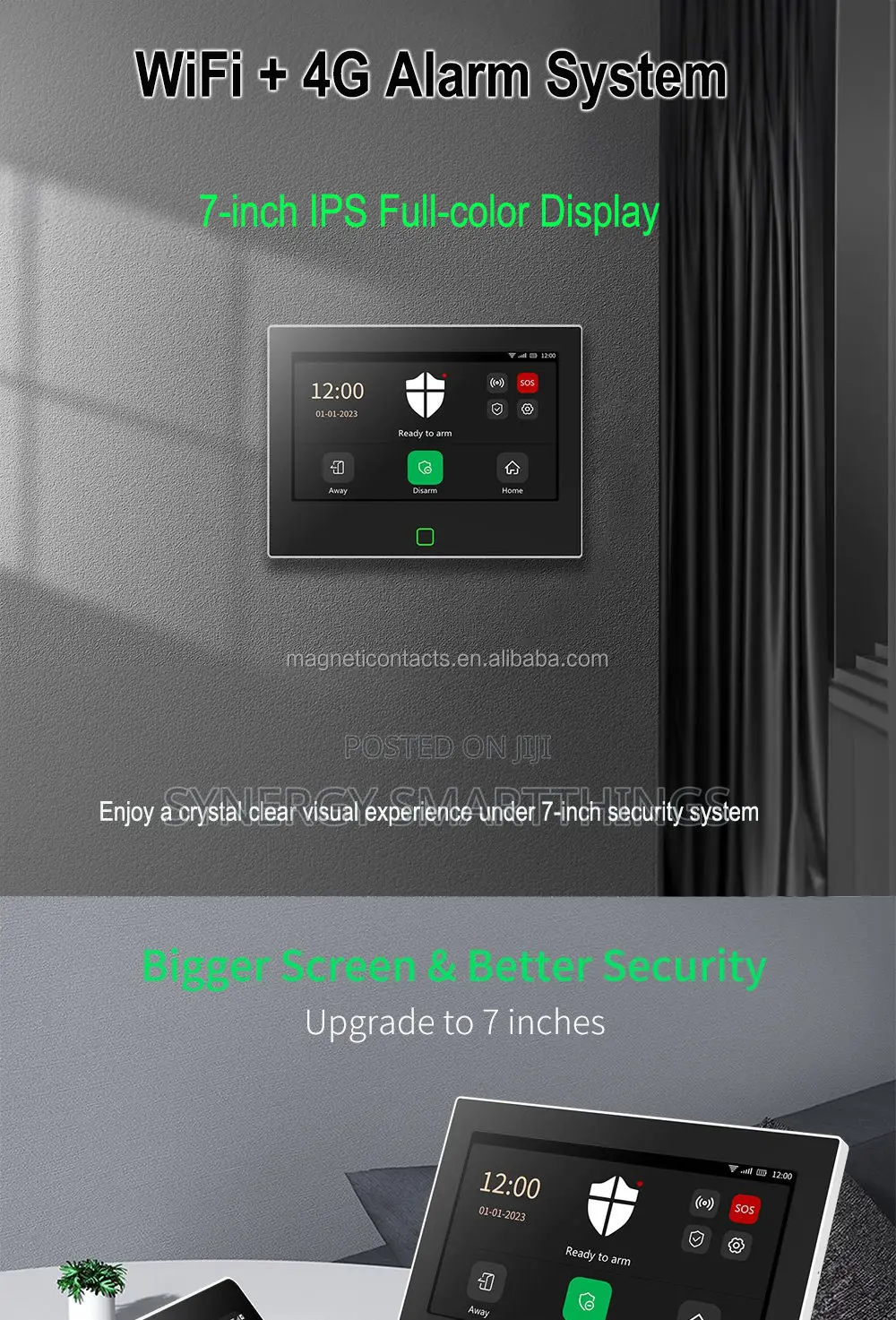 Tuya GSM Smart Home Burglar Security Wireless Alarm System 4inch Touch
