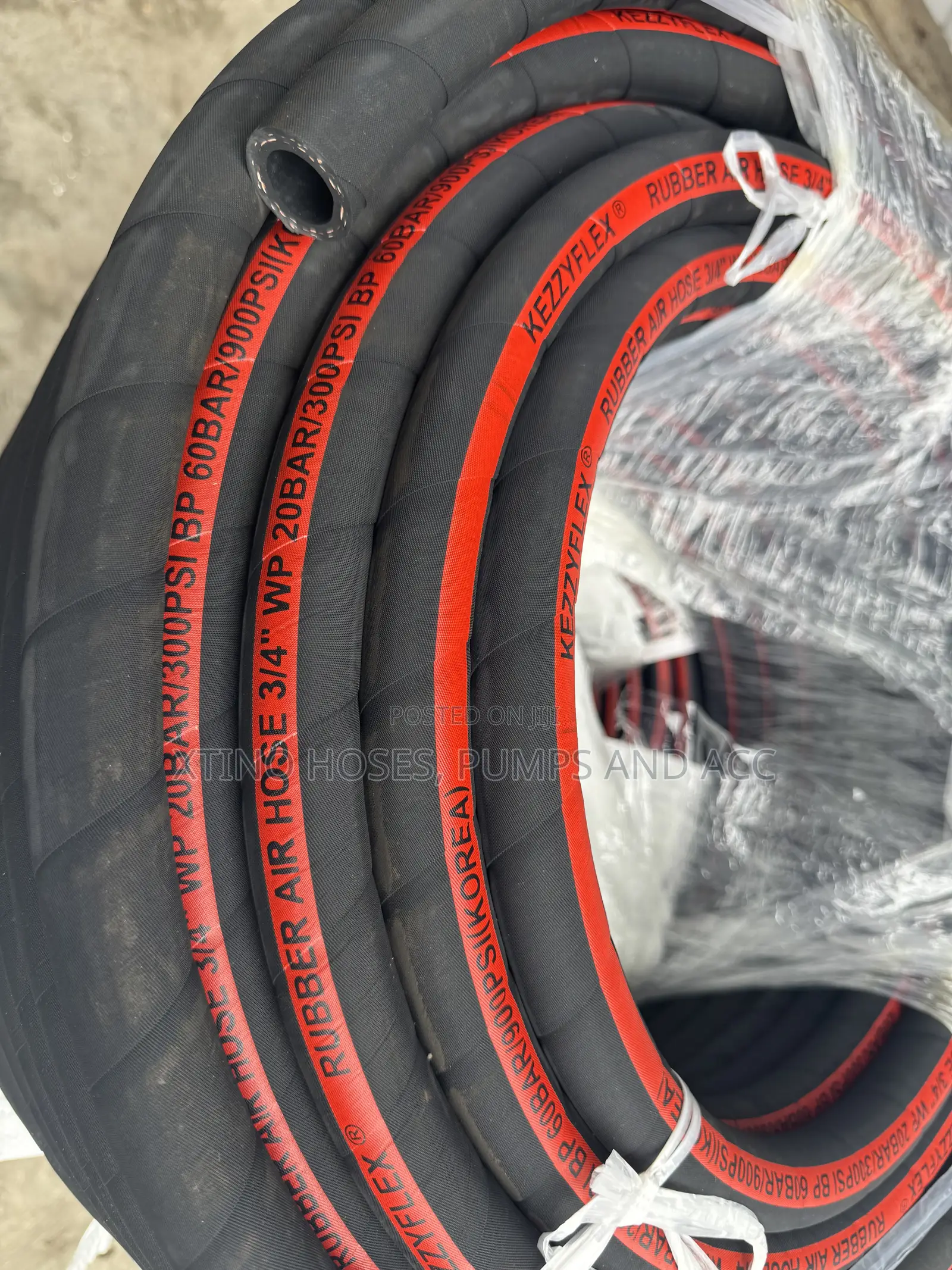 3/4”(19mn, KOREA) WP 20bar/300psi Rubber Air Hose