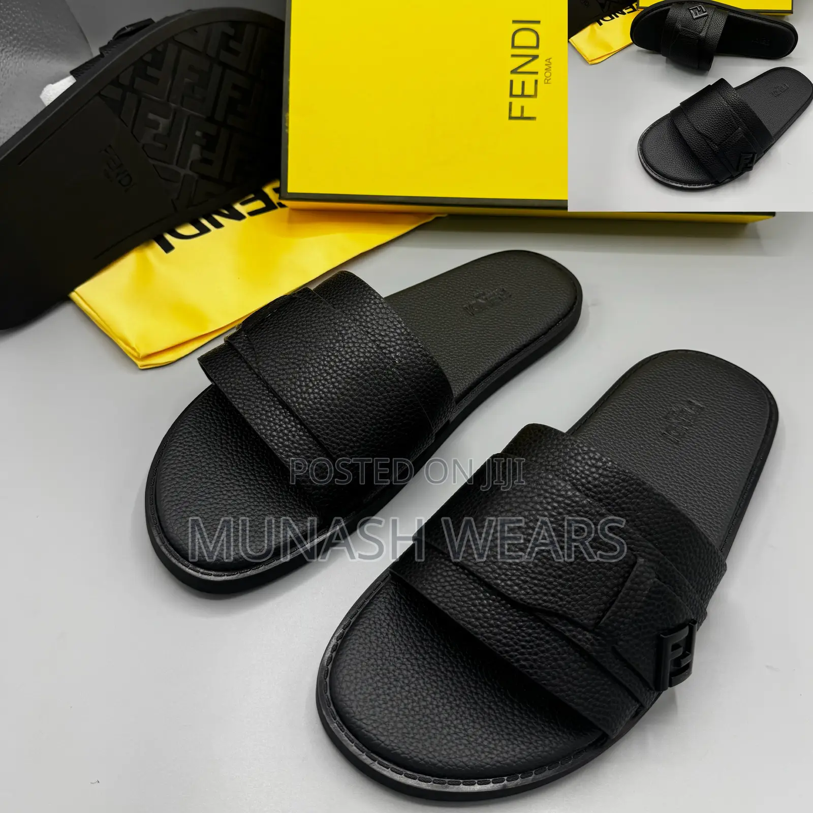 Fendi Leather Slipers Available in Cross and Cover