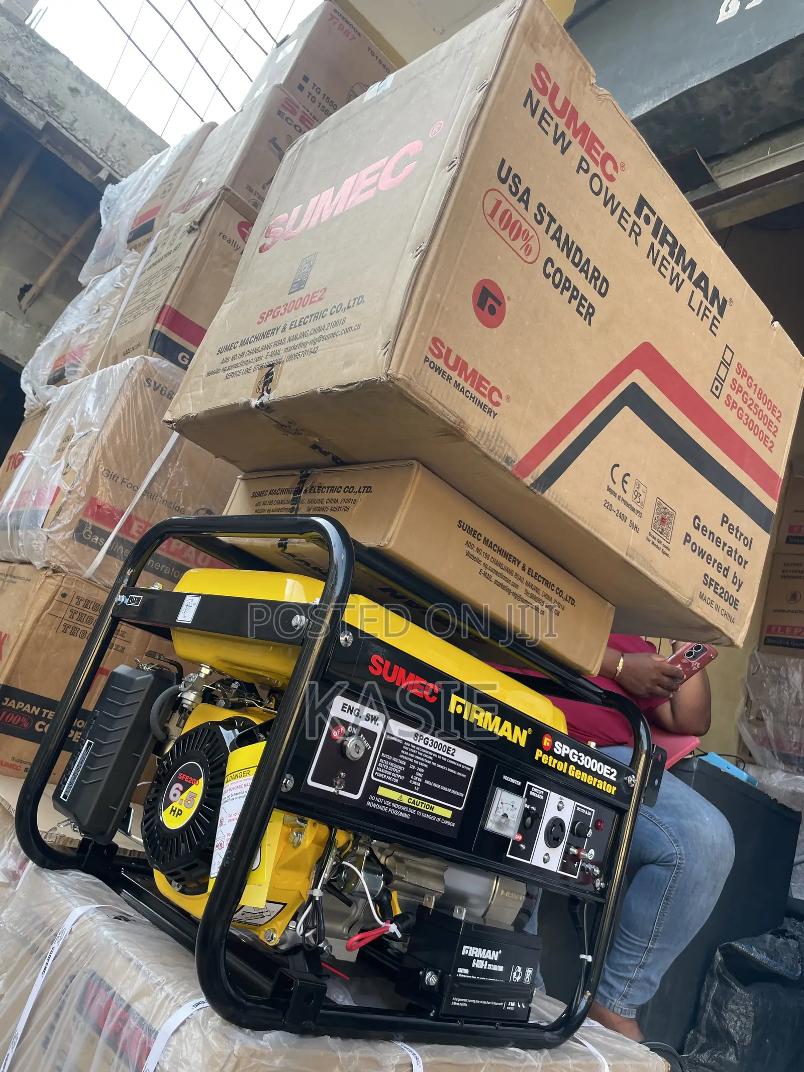 Spg3000e2. 4.5kva Original Sumec Firman Key Start Petrol Generator