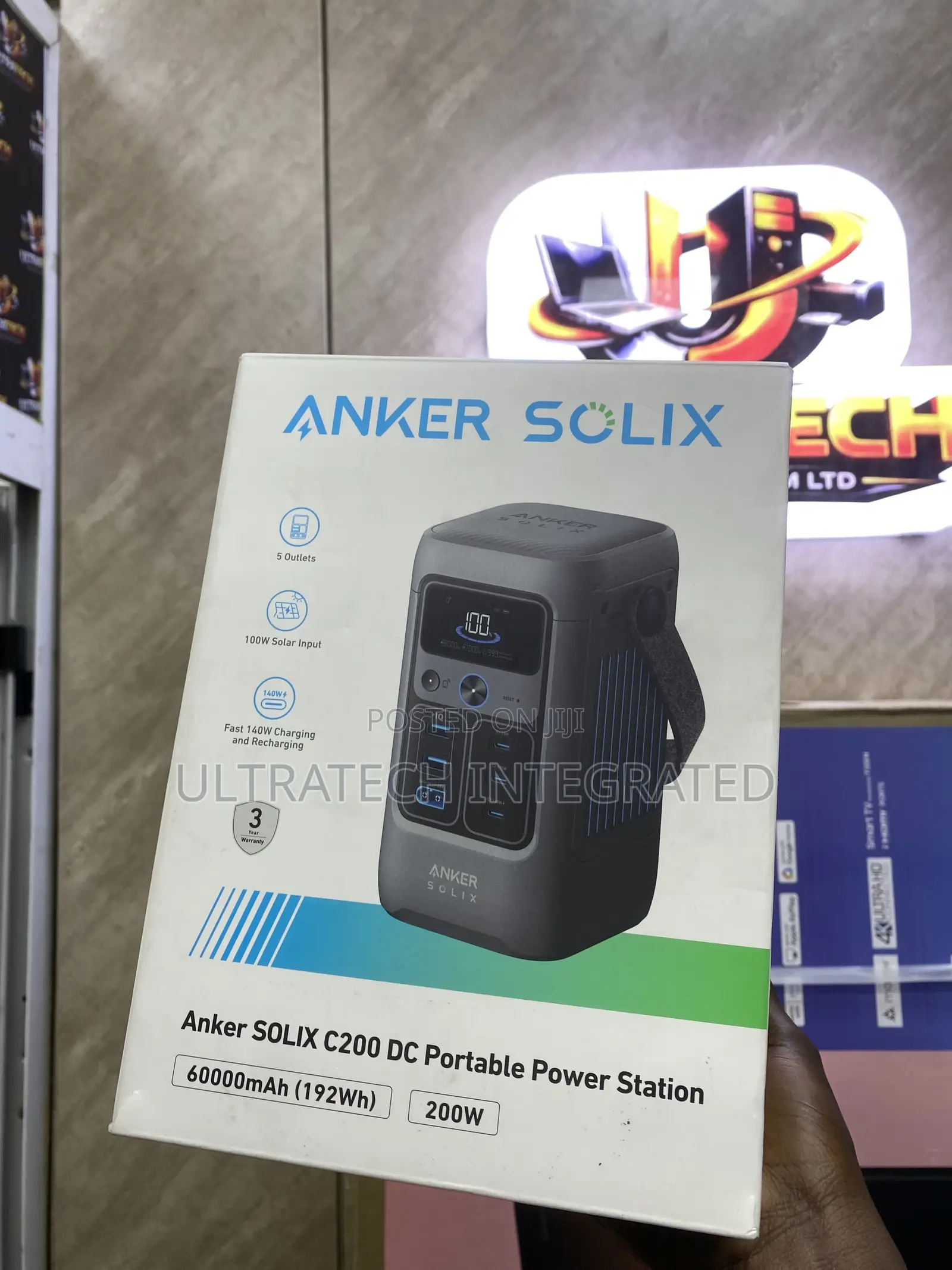 Anker SOLIX C200 DC Power Bank Station, Outdoor Portable Power Station