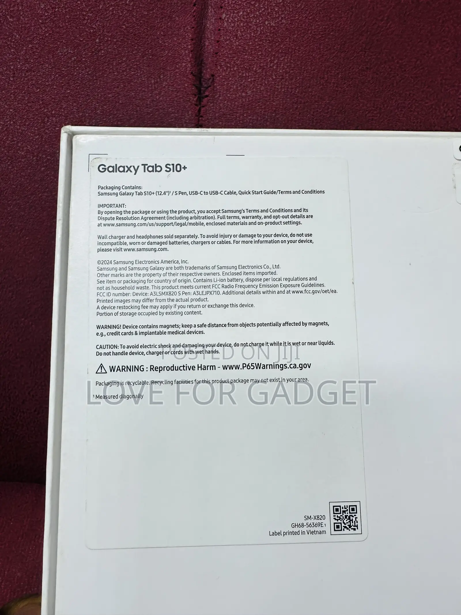 New Samsung Galaxy Tab S10+ 5G 256 GB Gray
