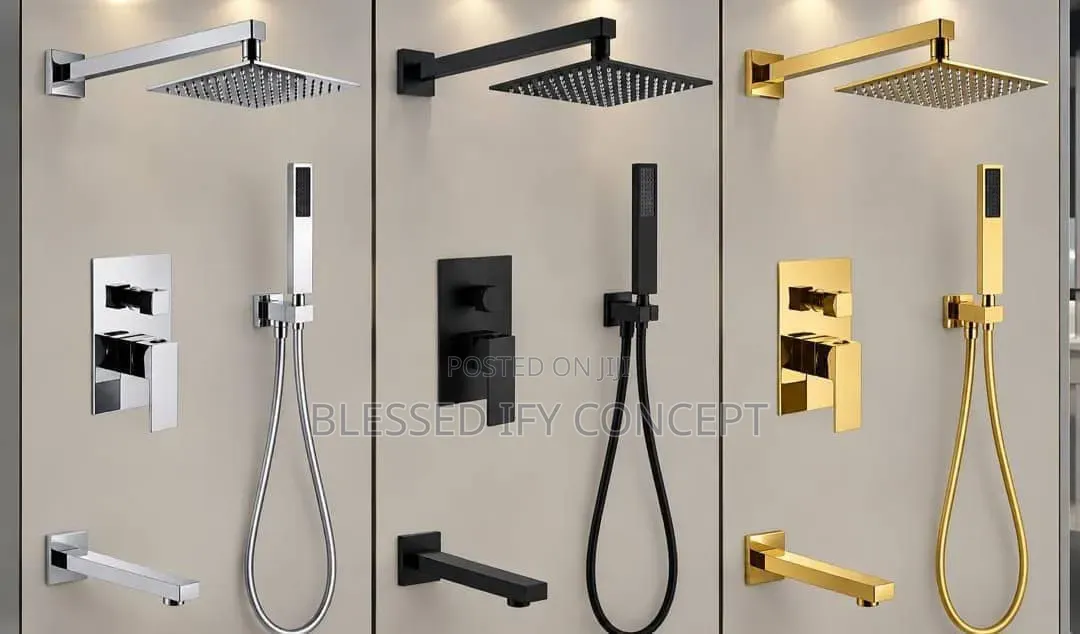High Quality Conduit Shower Mixer, Black, Gold Chrome Colors