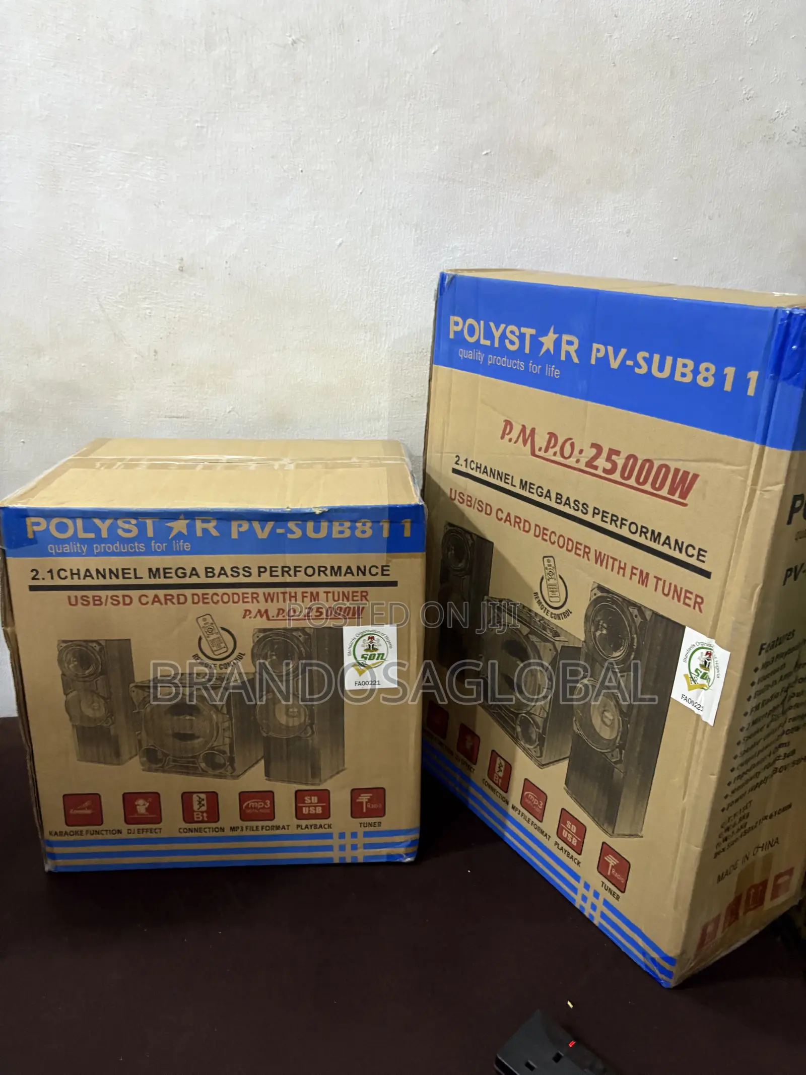 Polystar PV-SUB811 8 Inch Woofer Bluetooth System