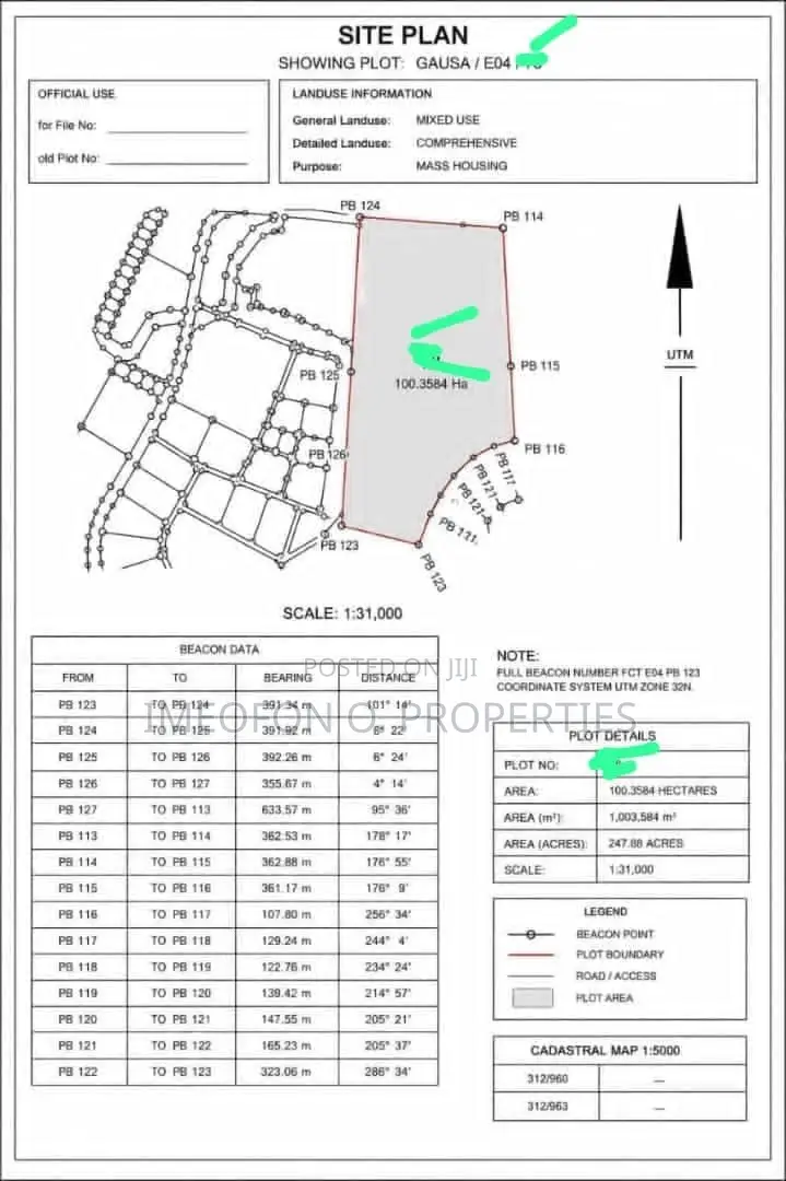 Out for Sale in Gousa/Idu*landsizes: 100hectares