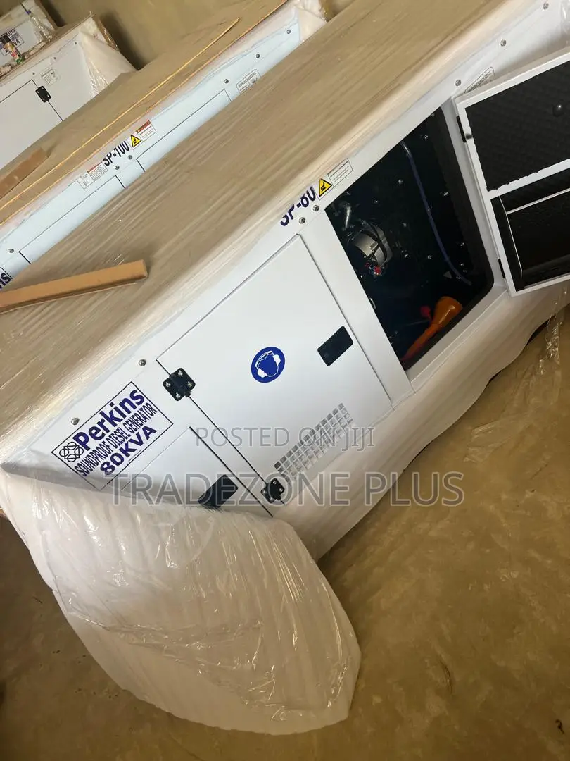 Original Perkins 80KVA Generator With Soundproof Housing