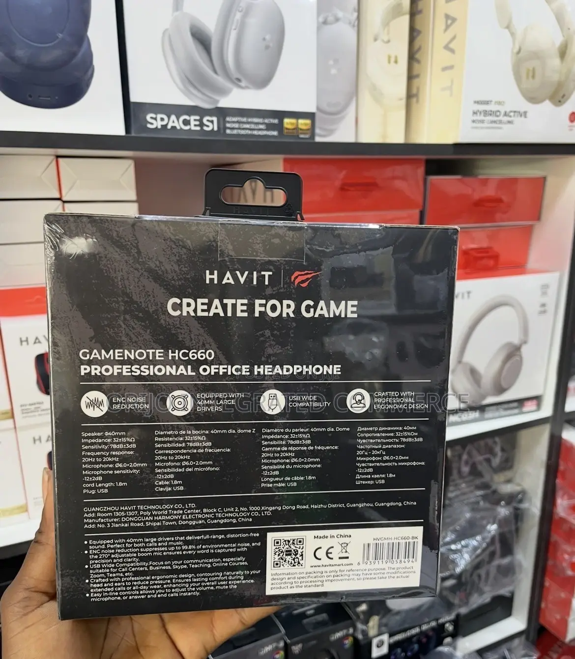 Gamenote Hc660 Professional Office Headphone USB Wired