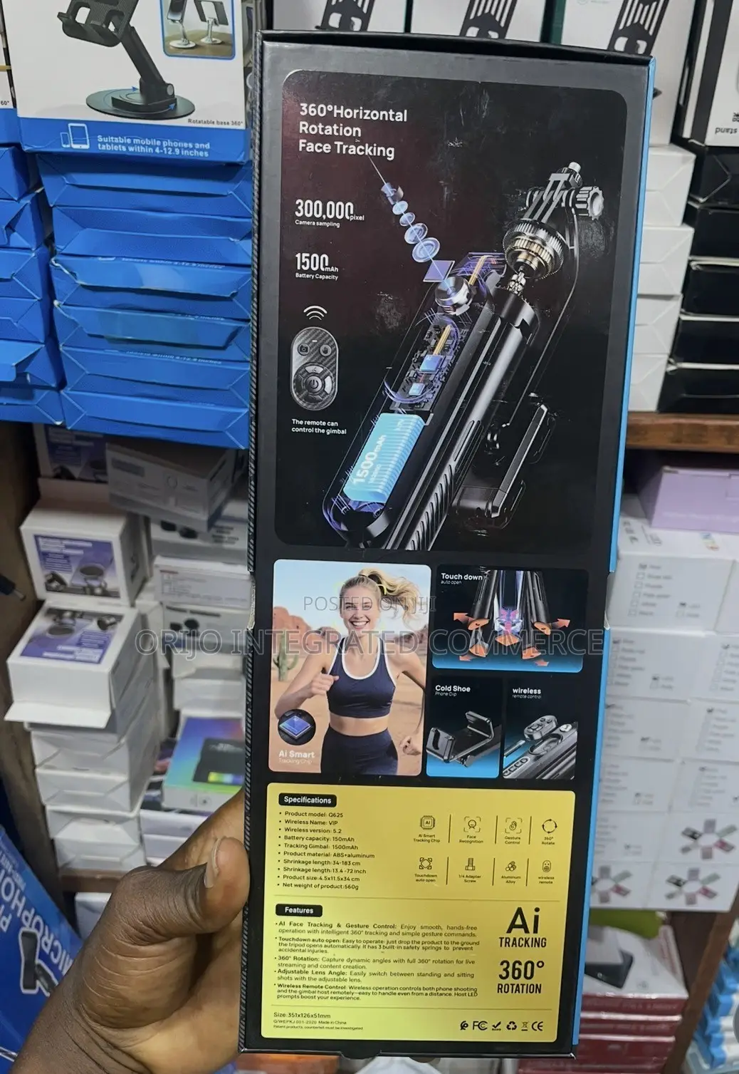 Q625 360° Auto Tracking Gimbal Selfie Stick Touchdown Auto Open