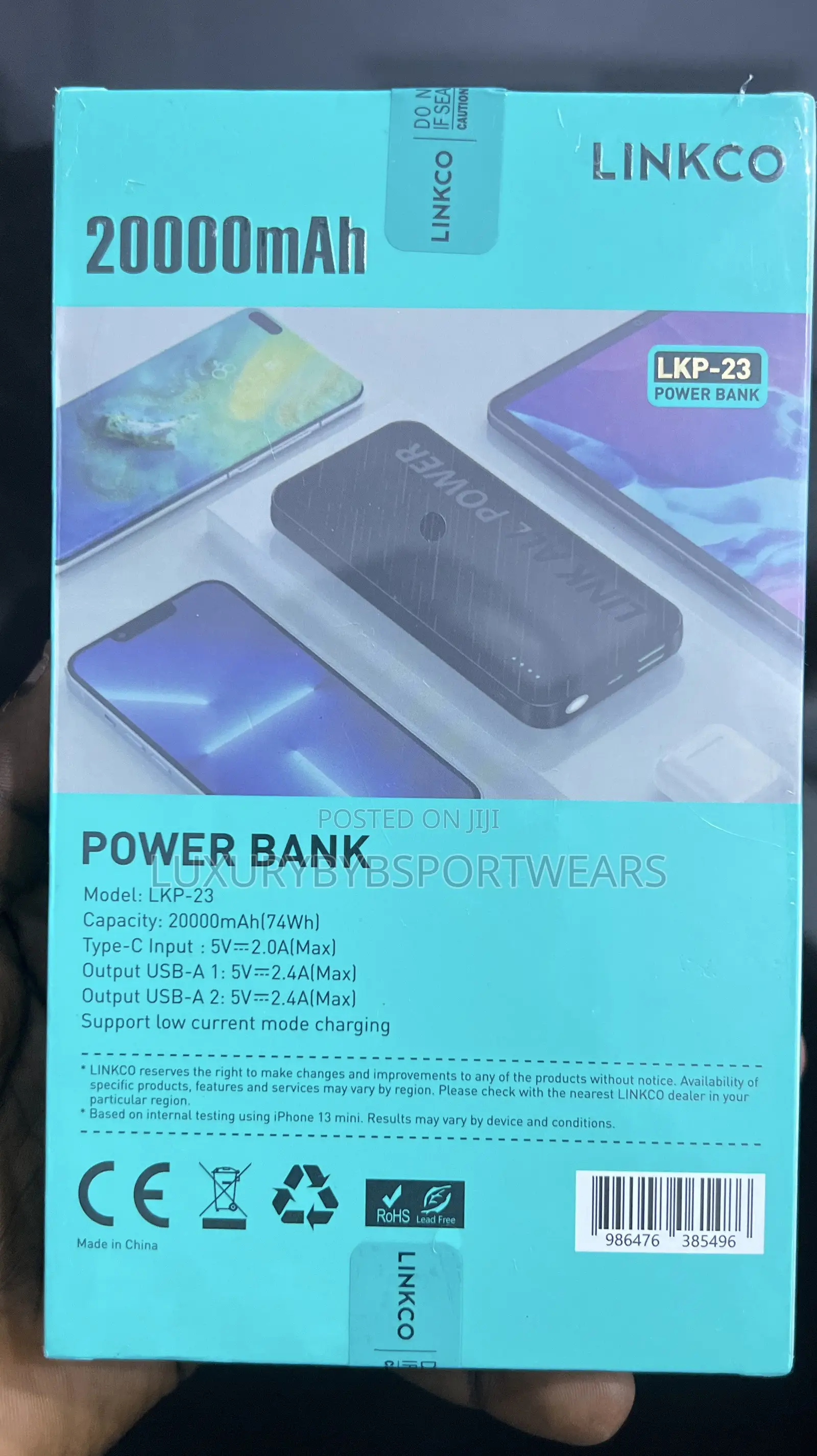 LINKCO 20,000mah 12w Powerbank