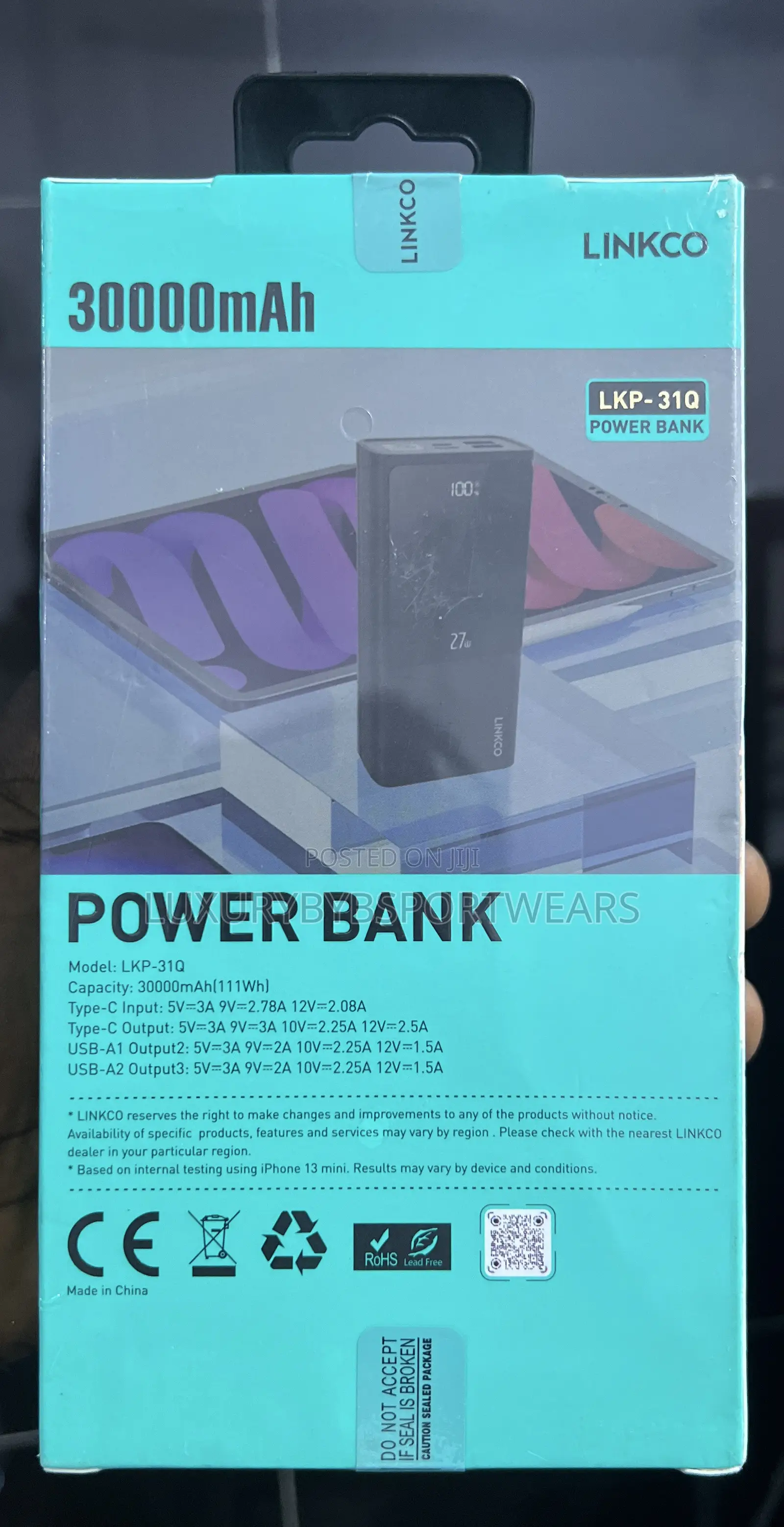 LINKCO 30,000mah 27w Powerbank