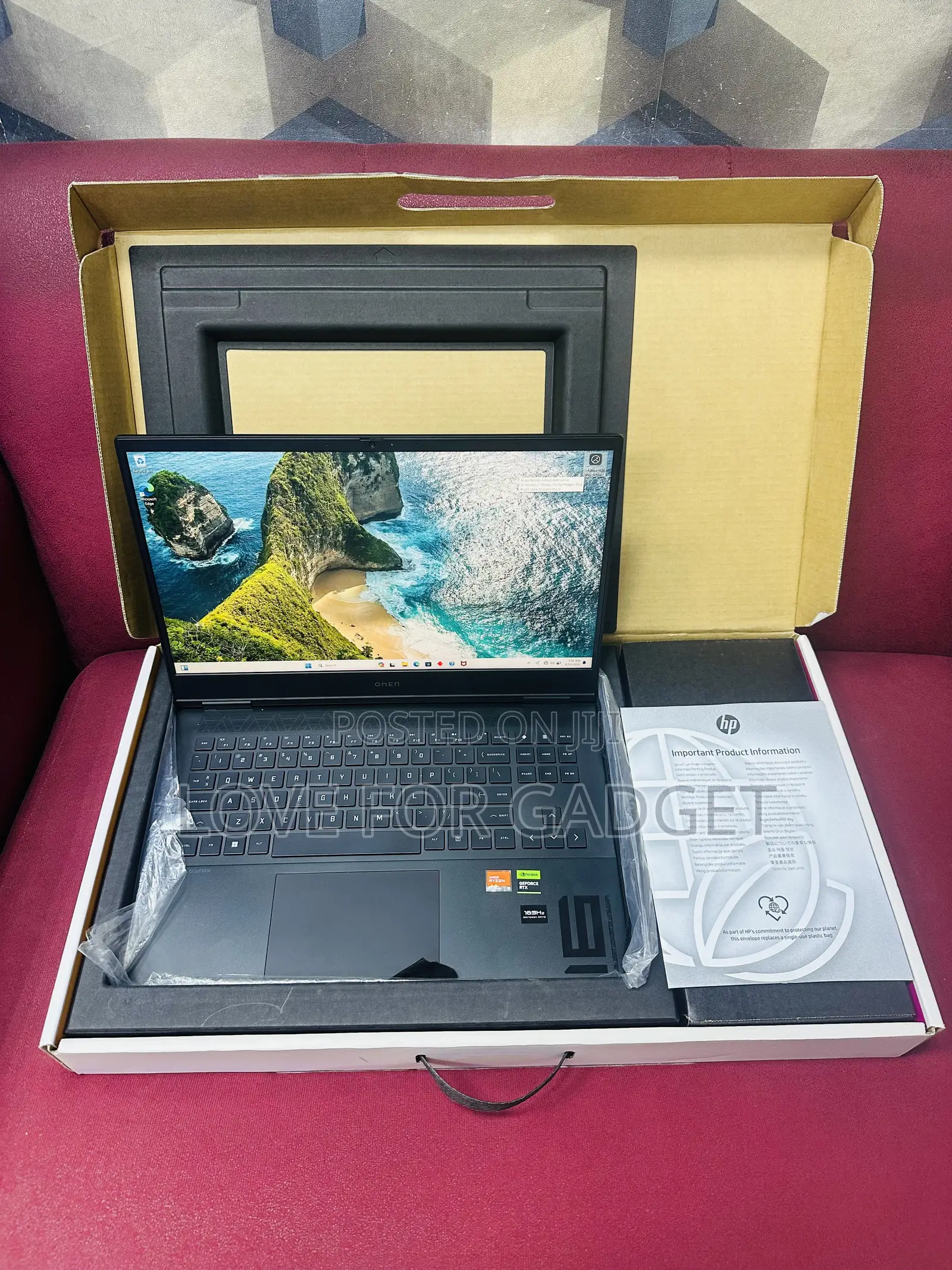New Laptop HP Omen 16 16GB AMD Ryzen 9 SSD 512GB
