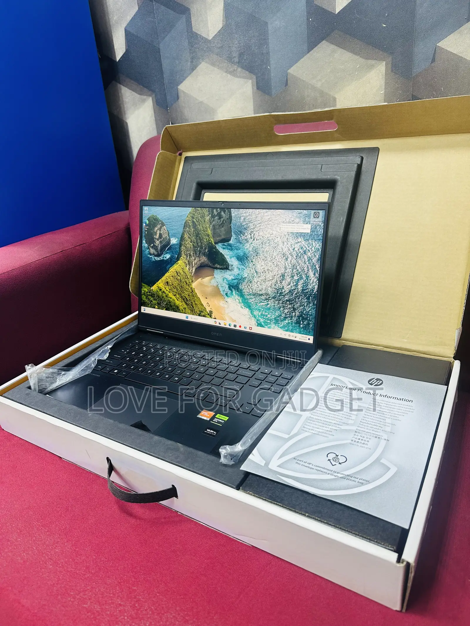 New Laptop HP Omen 16 16GB AMD Ryzen 9 SSD 512GB