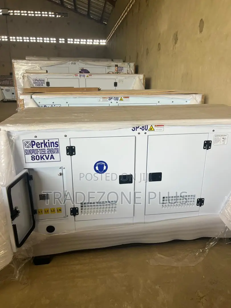Perkins 80KVA Diesel Generator – Soundproof Unit for Sale
