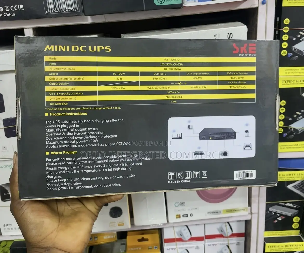 Ske 20000mah Poe-120ws-LFP Mini Dc Ups 120w Power Bank