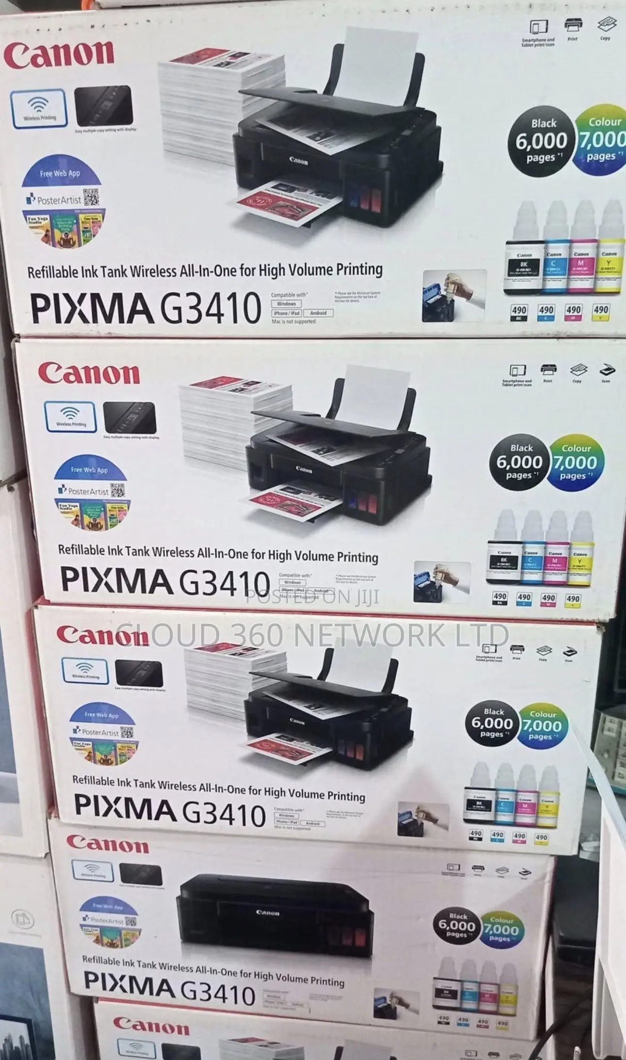 Canon PIXMA G3410 Wireless All-in-One Ink Tank Printer