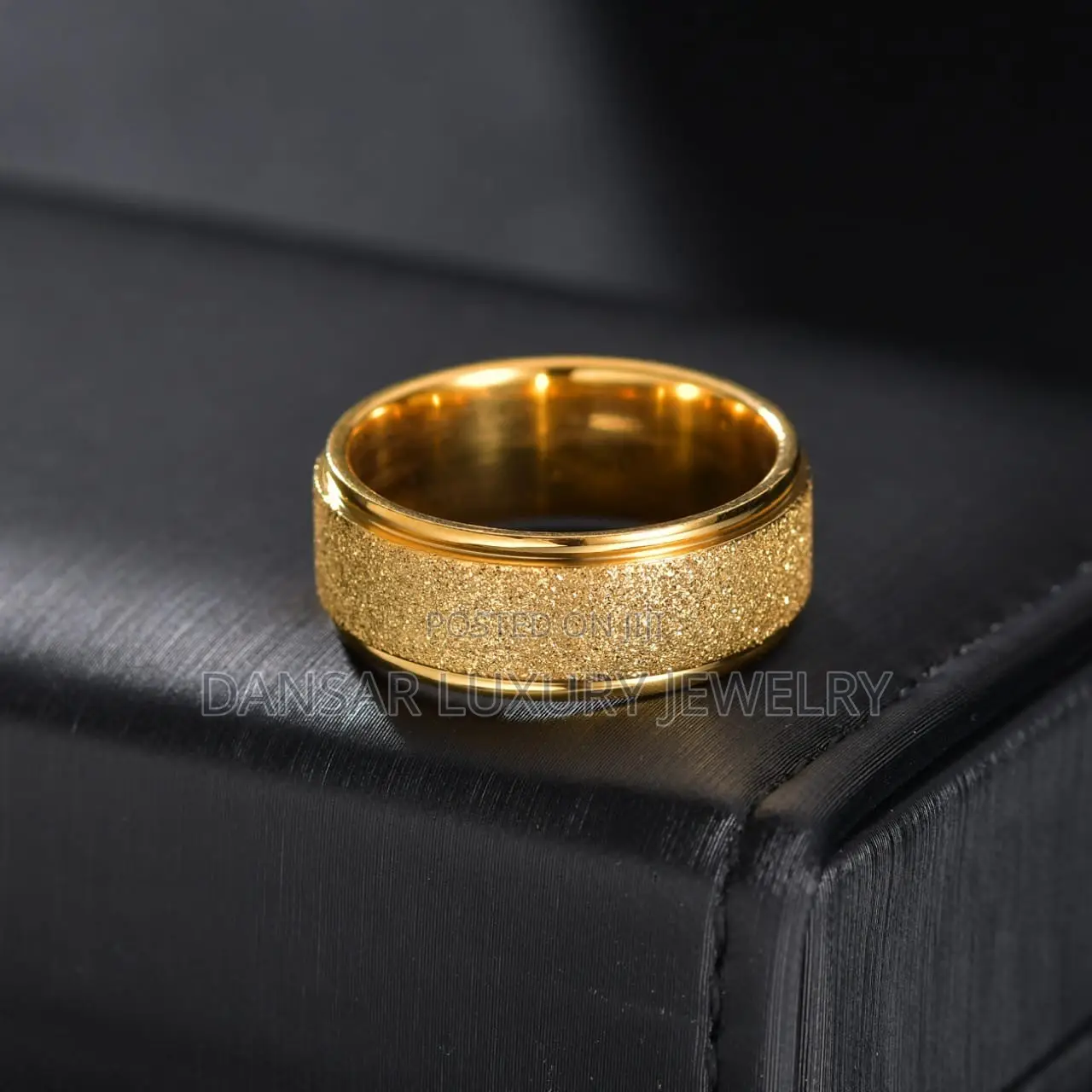 Tungsten Gold Wedding Pair