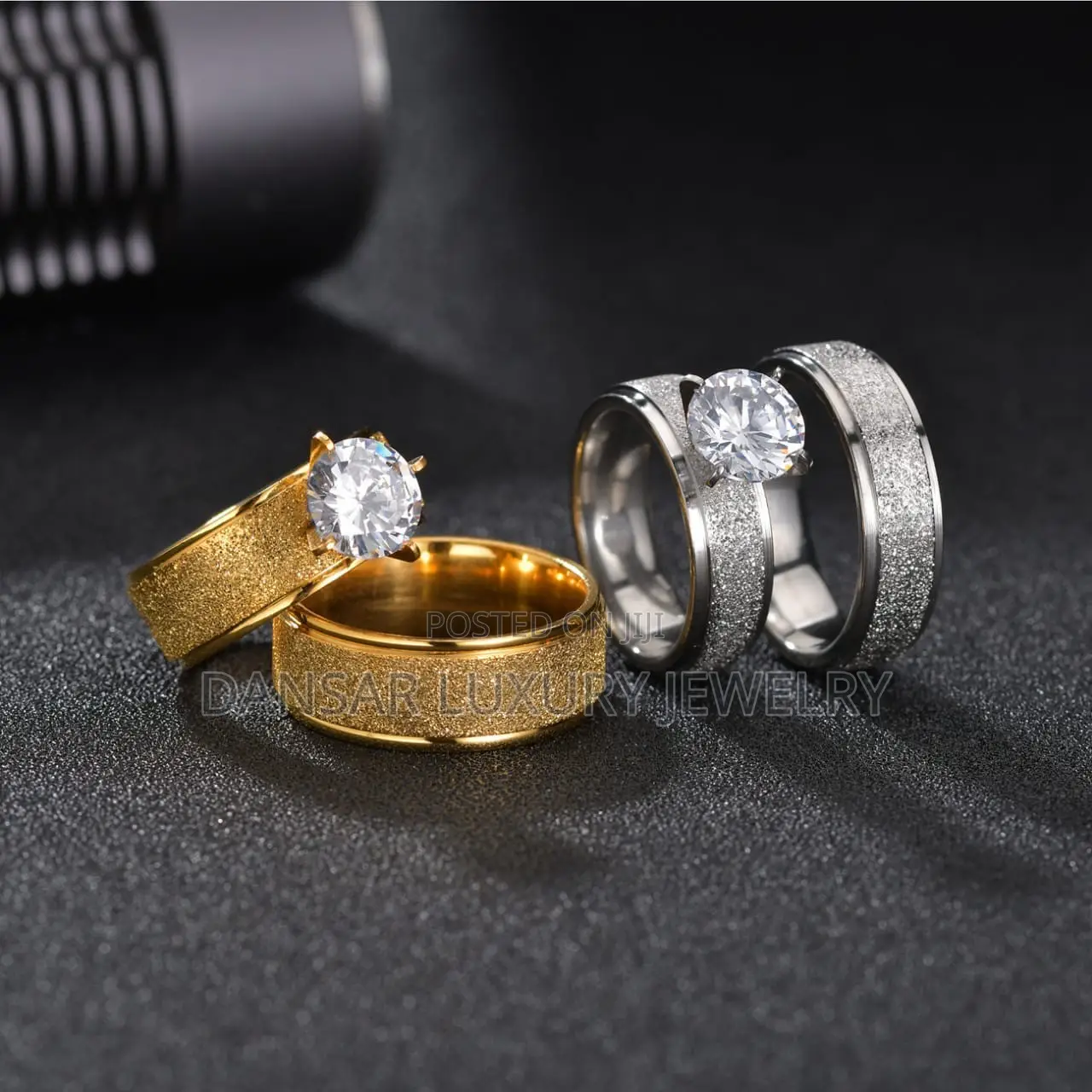 Silver Steel Wedding Pair