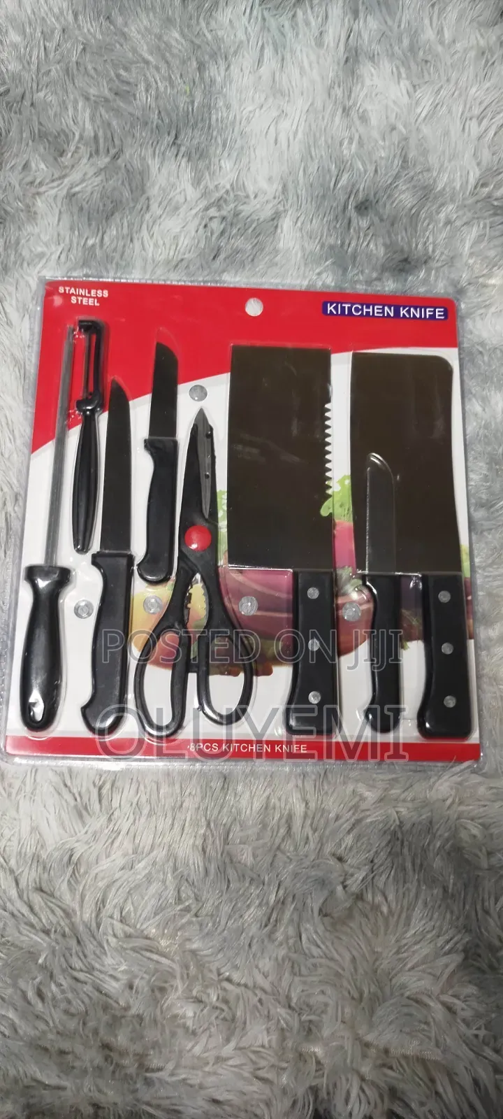 8-Piece Stainless Steel Kitchen Knife Set With Cleavers Shears