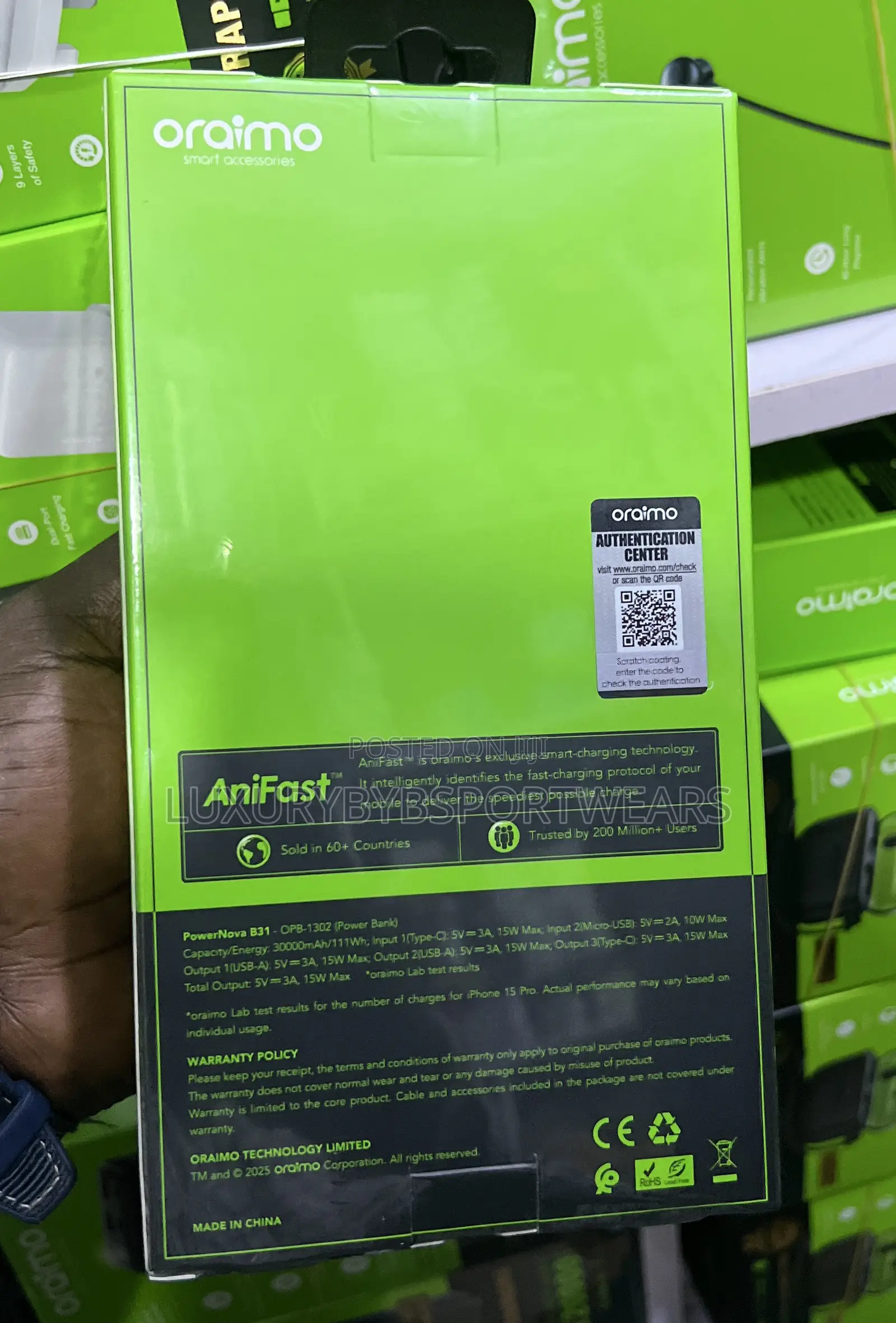 ORAIMO 30000mah 15w Powerbank