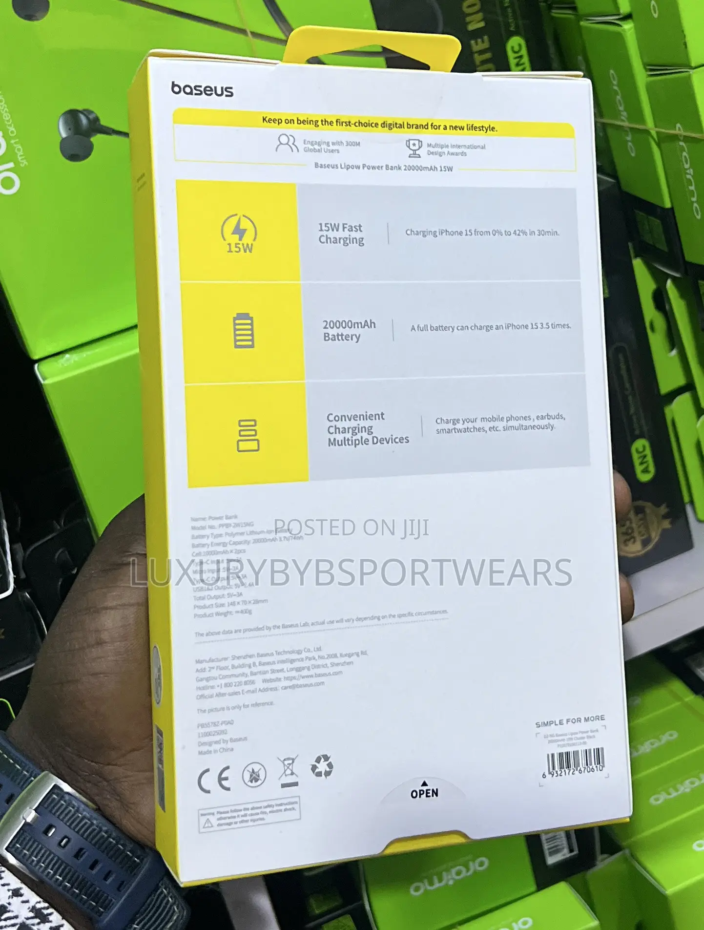 BASEUS 20000mah 15w Powerbank