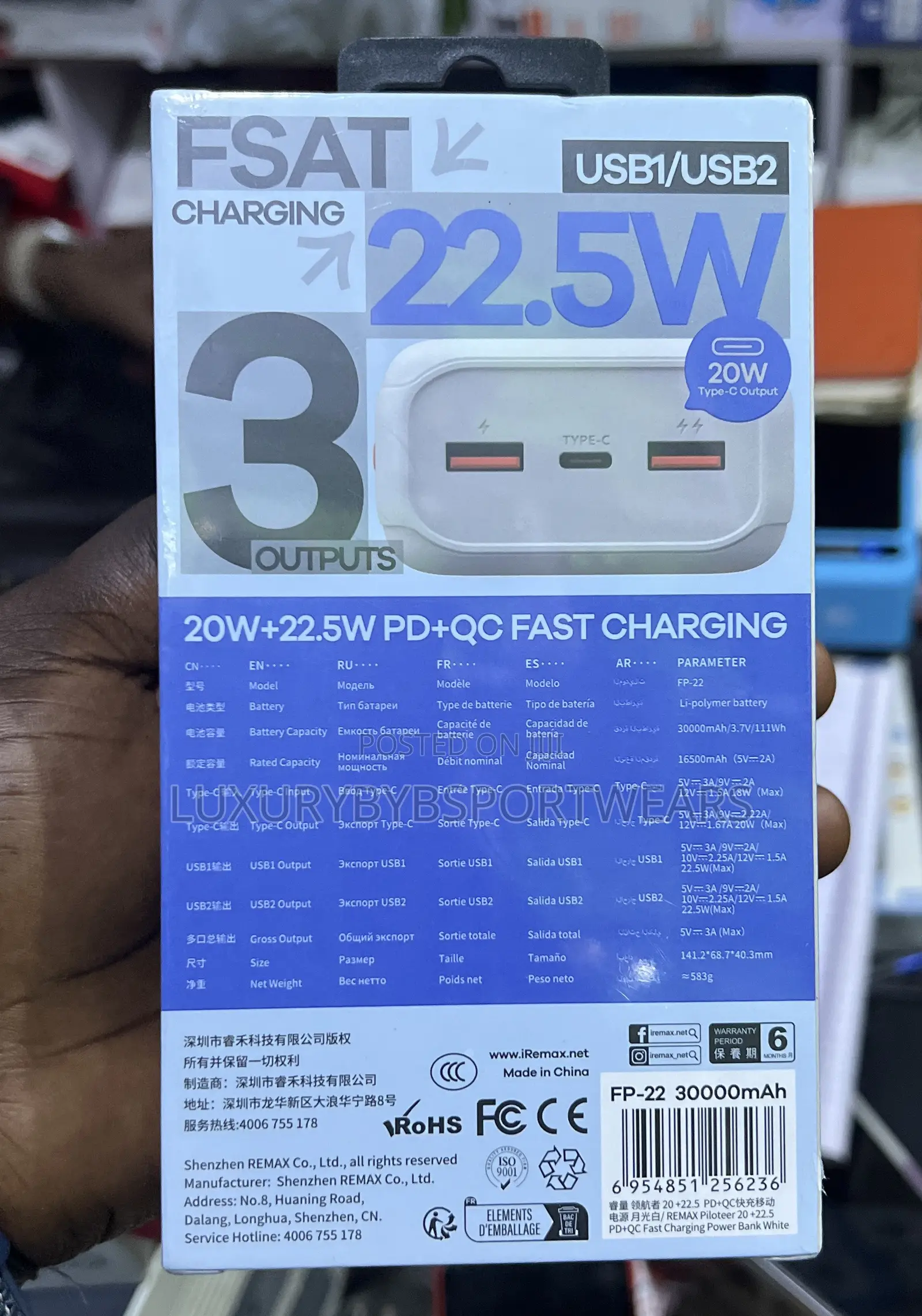 REMAX 30000mah 22.5w Powerbank