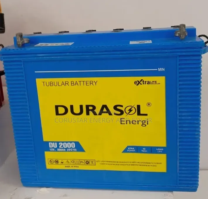 200Ah/12v Tubular - Battery Durasol Energi