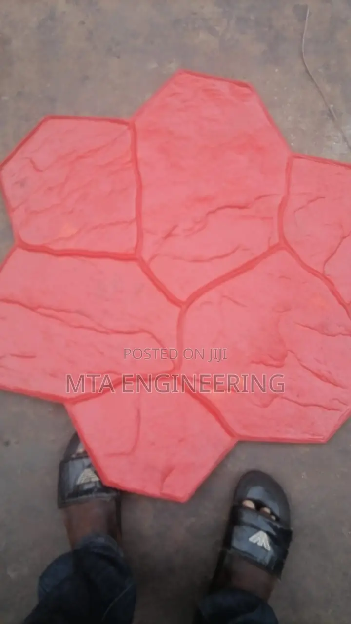 Red Stamping Mould for Creating of Textured Patterns on Concrete