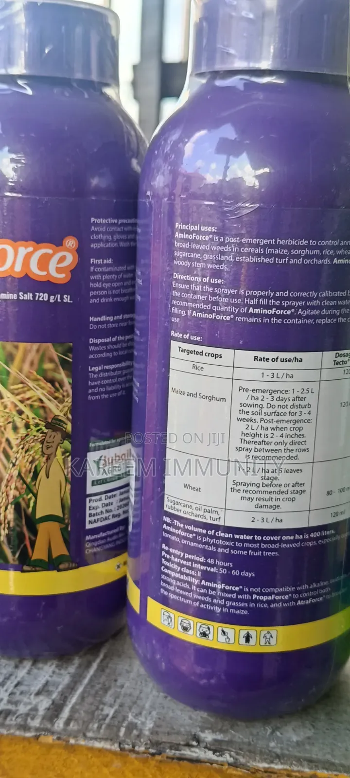 Amino Force Insecticide Use for Maze and Rice