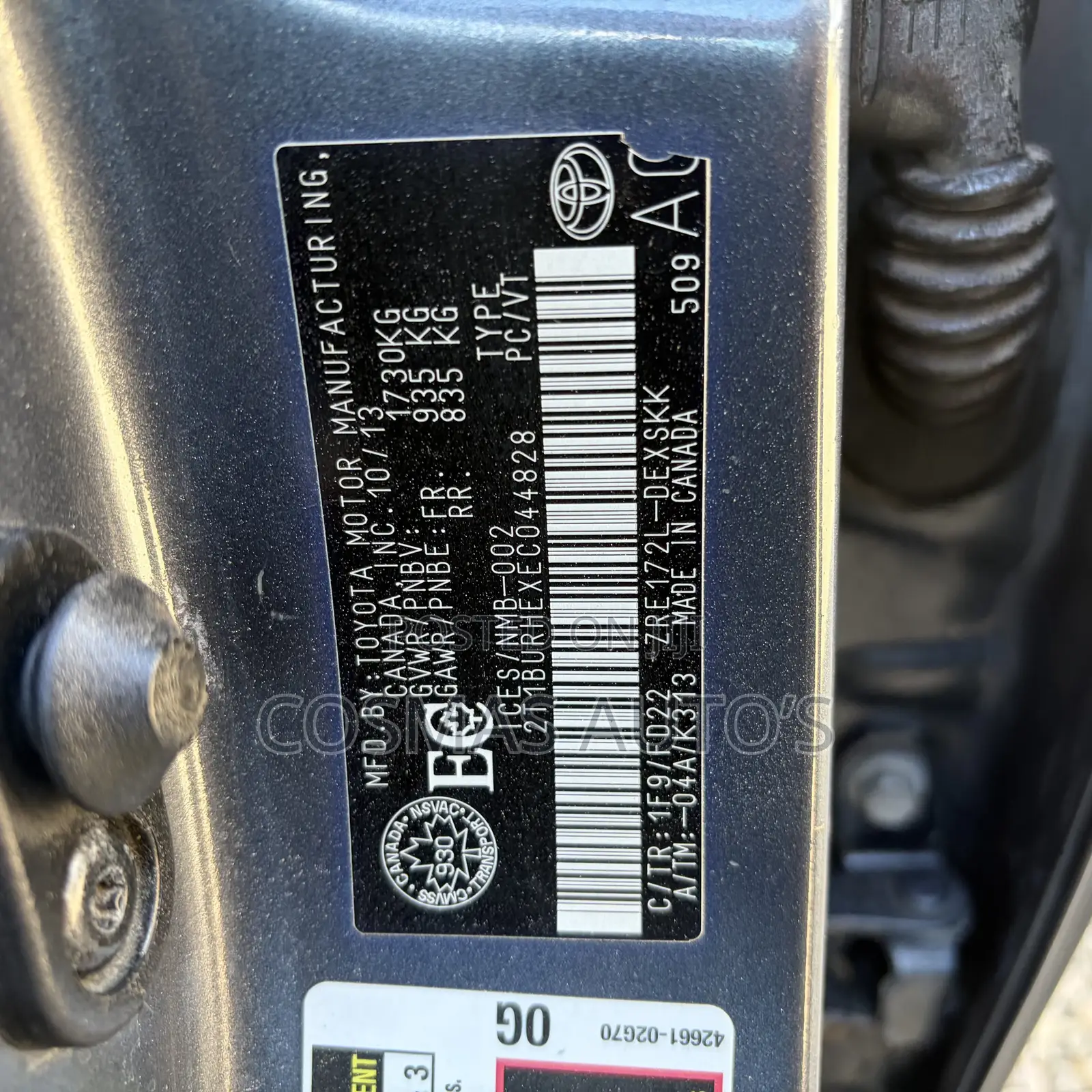 Toyota Corolla S 4dr Sedan (1.8L 4cyl CVT) 2014 Black