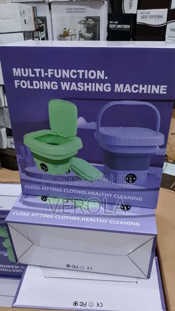 12L Foldable Portable Mini Washing Machine With Spin Dryer Basket