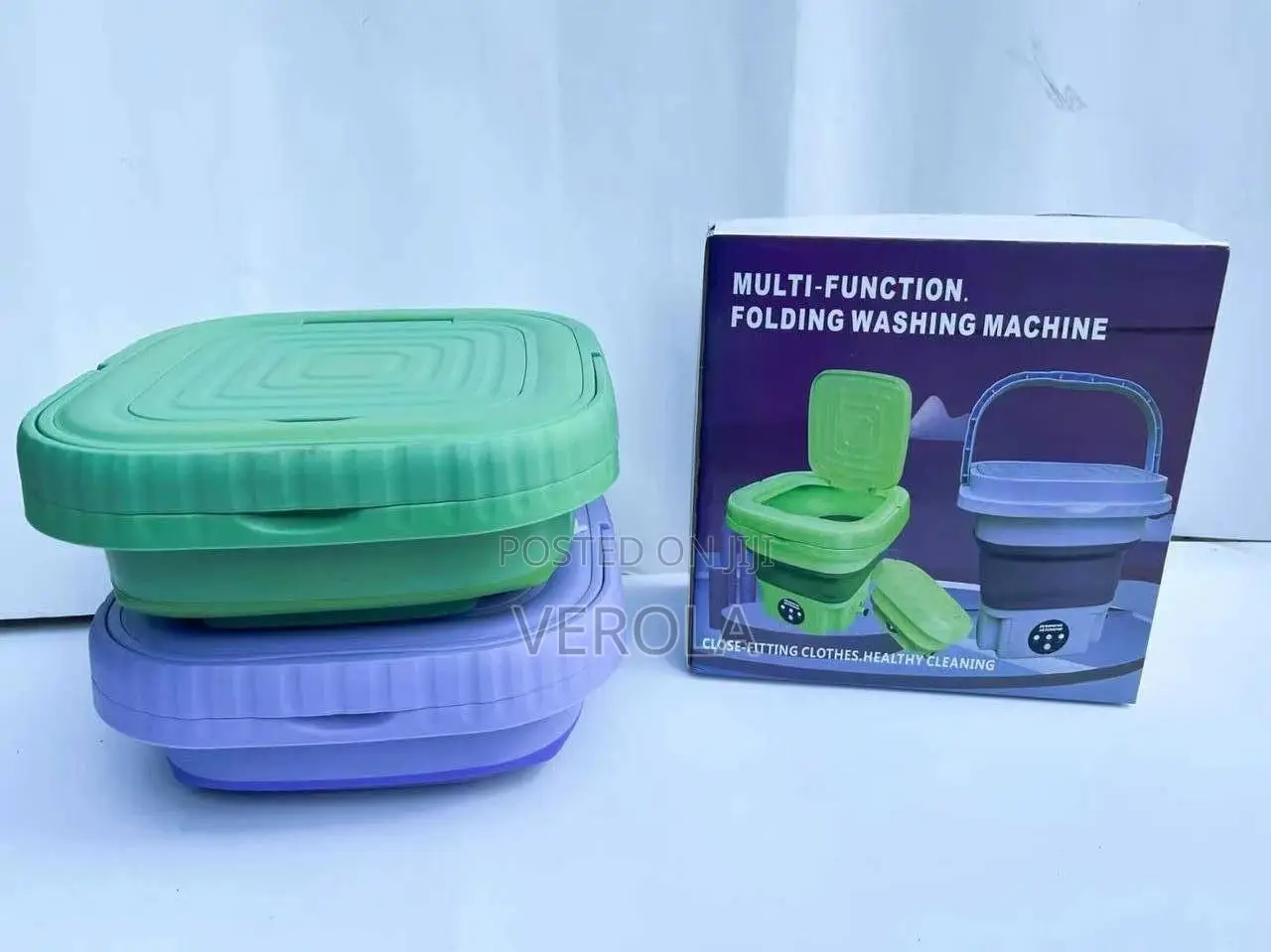 12L Foldable Portable Mini Washing Machine With Spin Dryer Basket