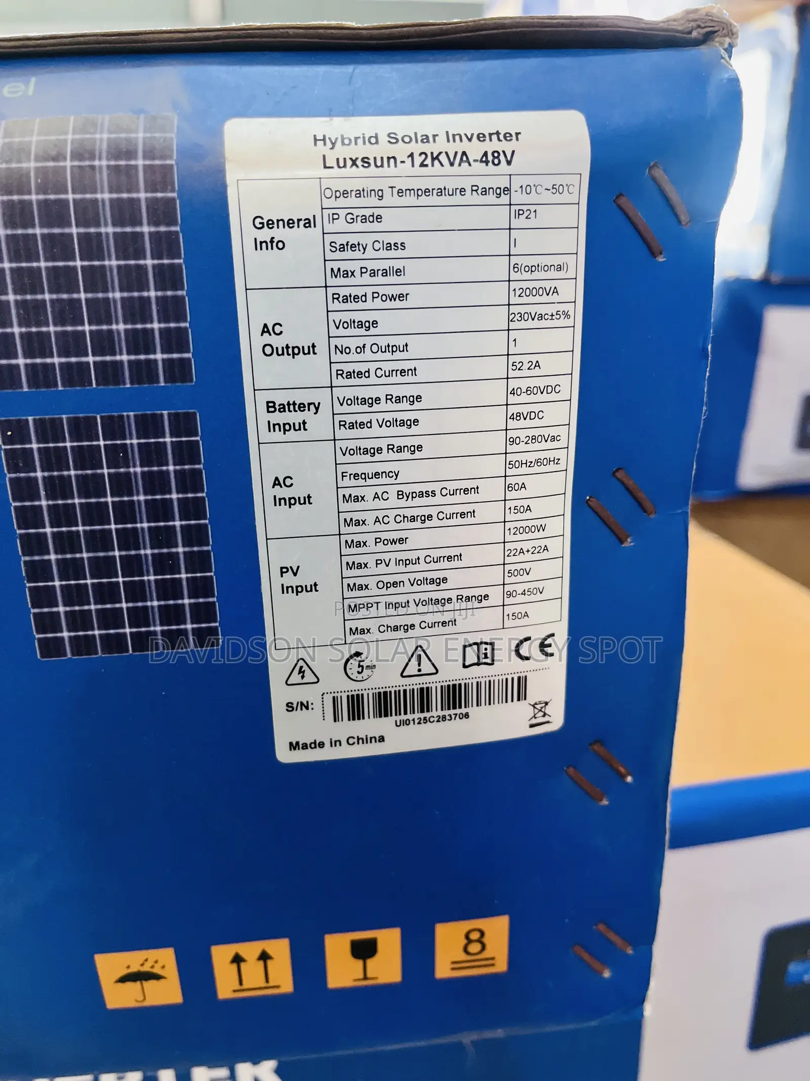 12kva 48v Luxsun Solar Inverter Hybrid