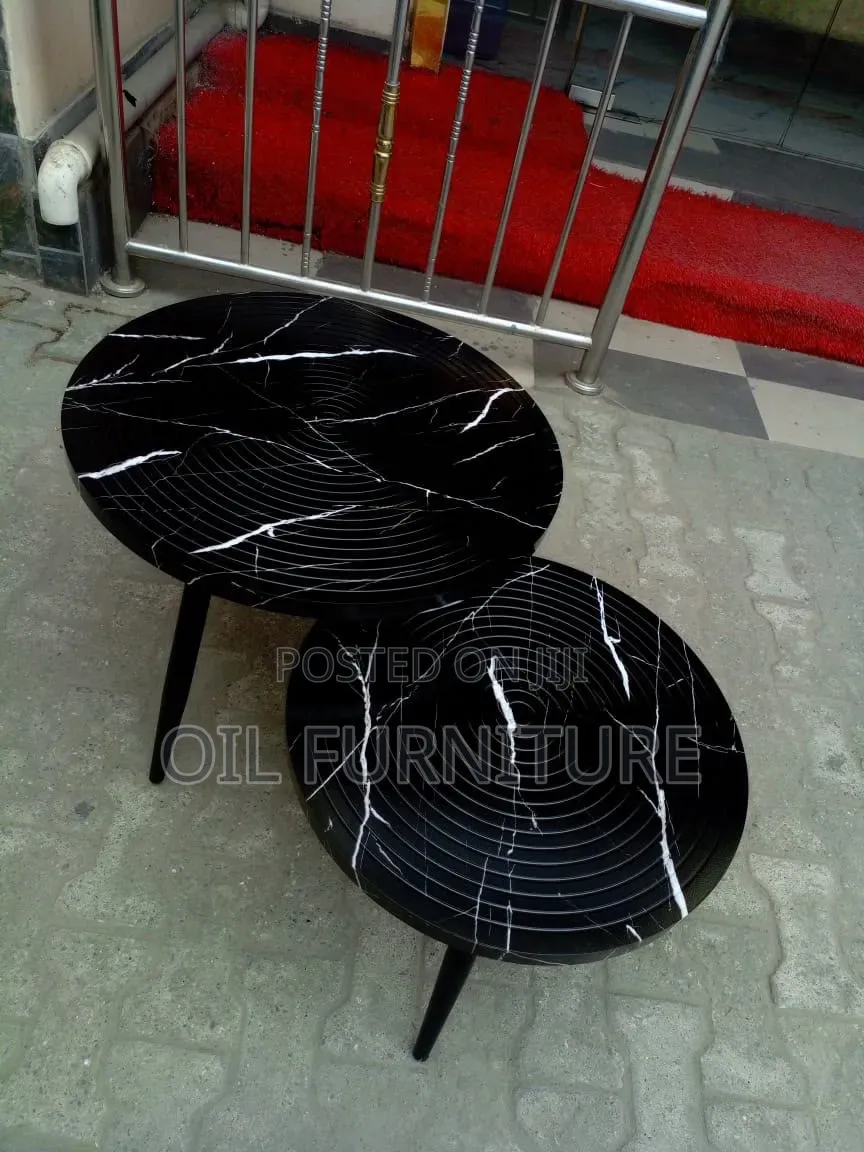 ​Stylish 2-in-1 Round Nesting Side Tables for Living Room