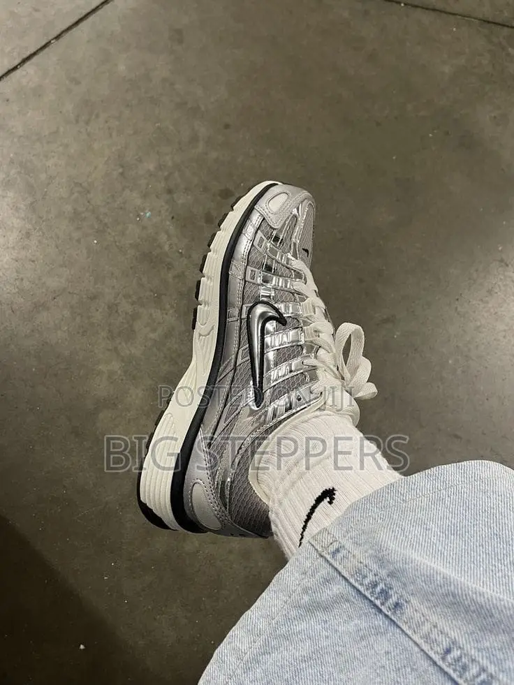 High Quality Nike P-6000 Silver Luxury Sneakers