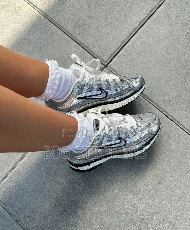 High Quality Nike P-6000 Silver Luxury Sneakers