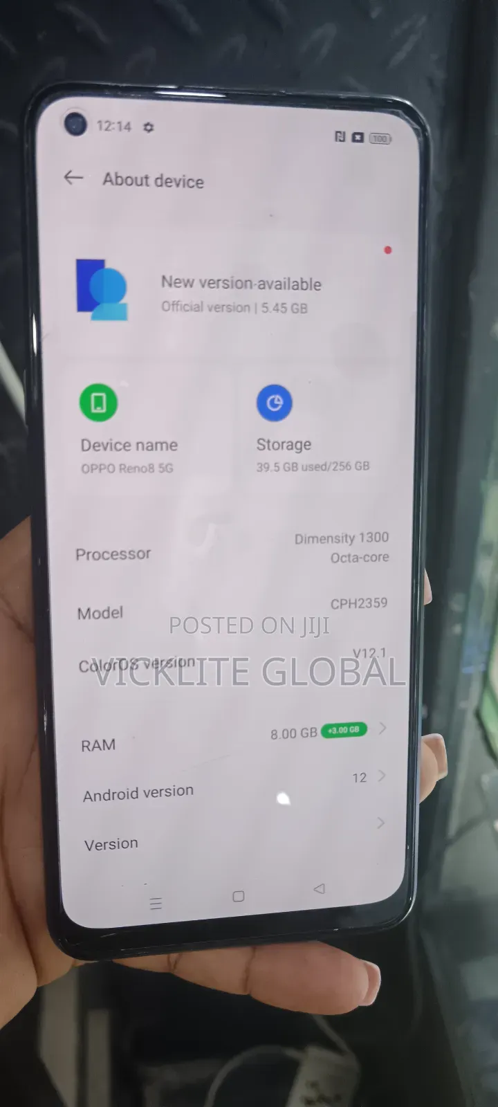 Oppo Reno8 5G 256 GB Black