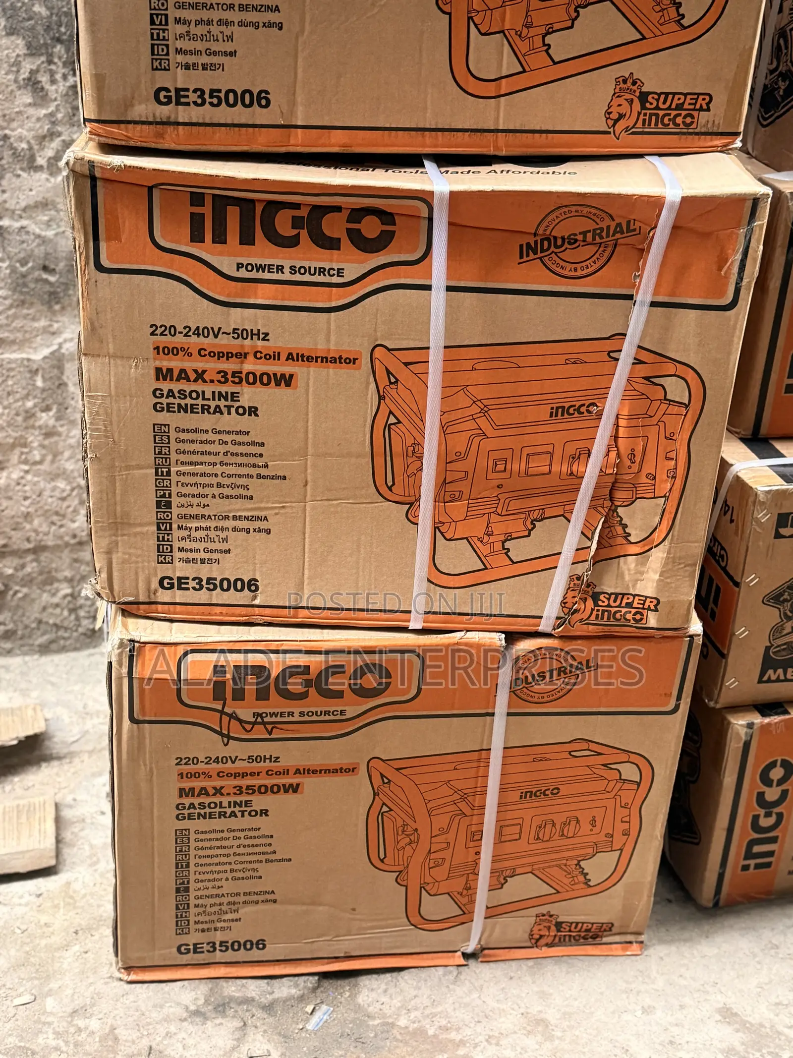 Ingco Gasoline Generator 3500w Manual Starter 100% Cooper Coil