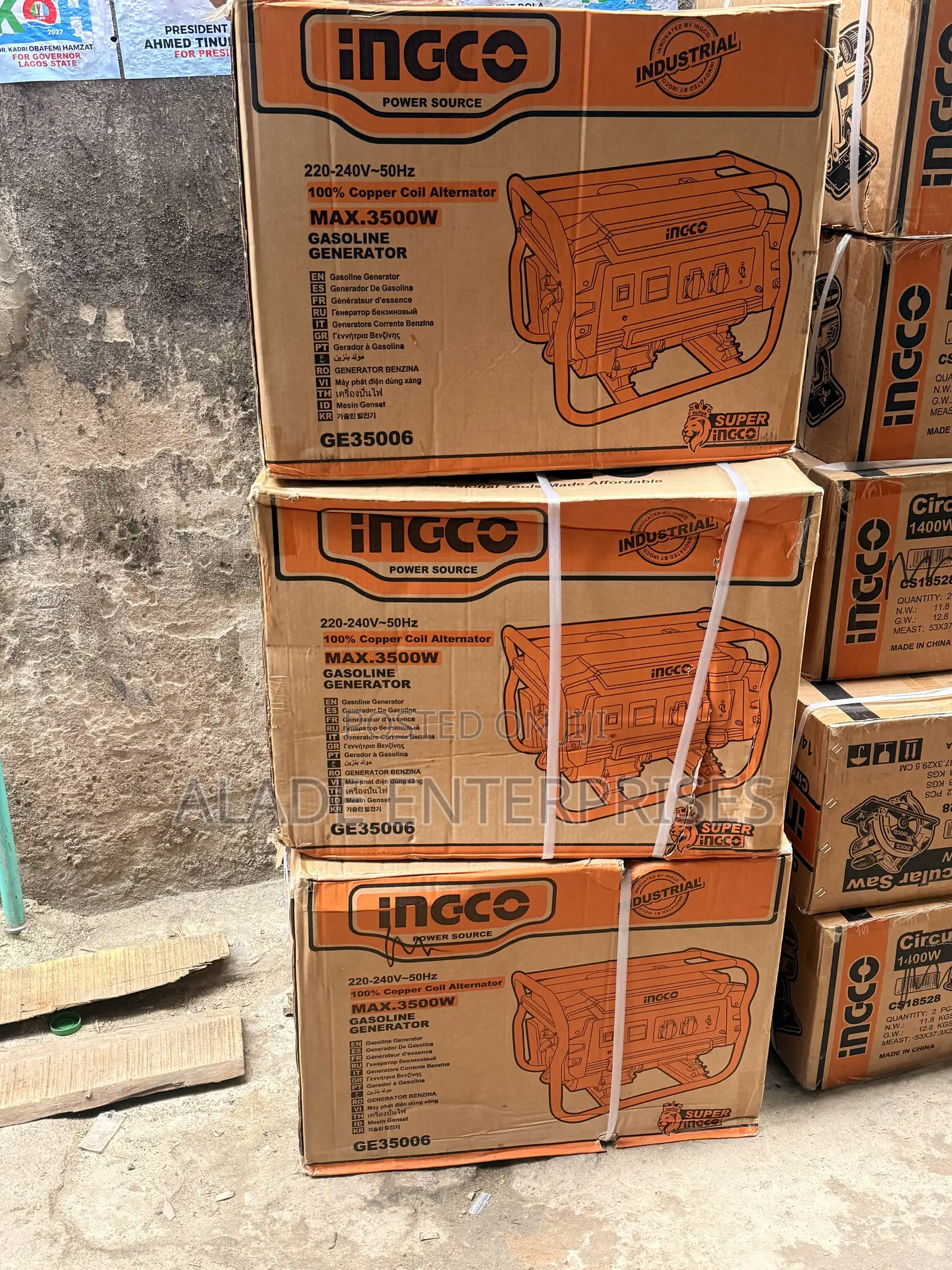 Ingco Gasoline Generator 3500w Manual Starter 100% Cooper Coil