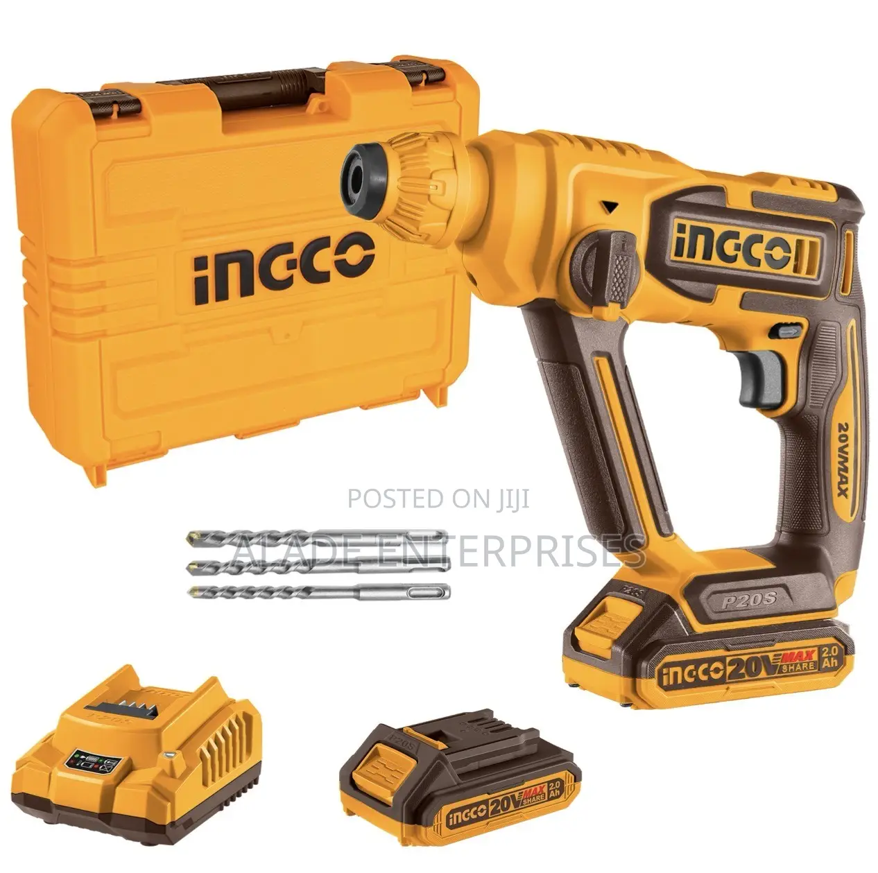 Ingco 20V Cordless Rotary Hammer Drill 16mm With 1 X Battery Charger