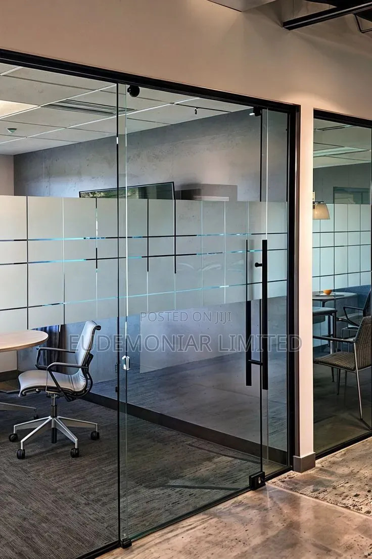 Frosted Glass Partitioning for Private Offices