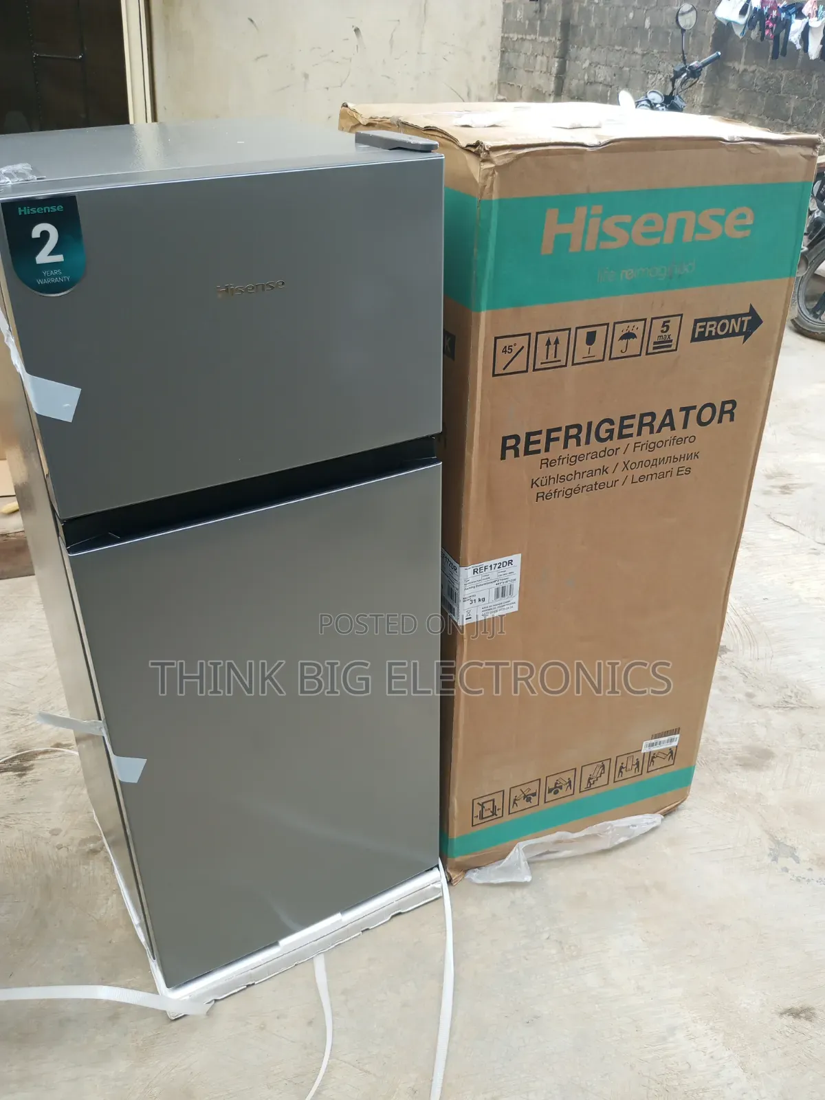 Hisense 124L Double Door Top Freezer Refrigerator REF 172DR
