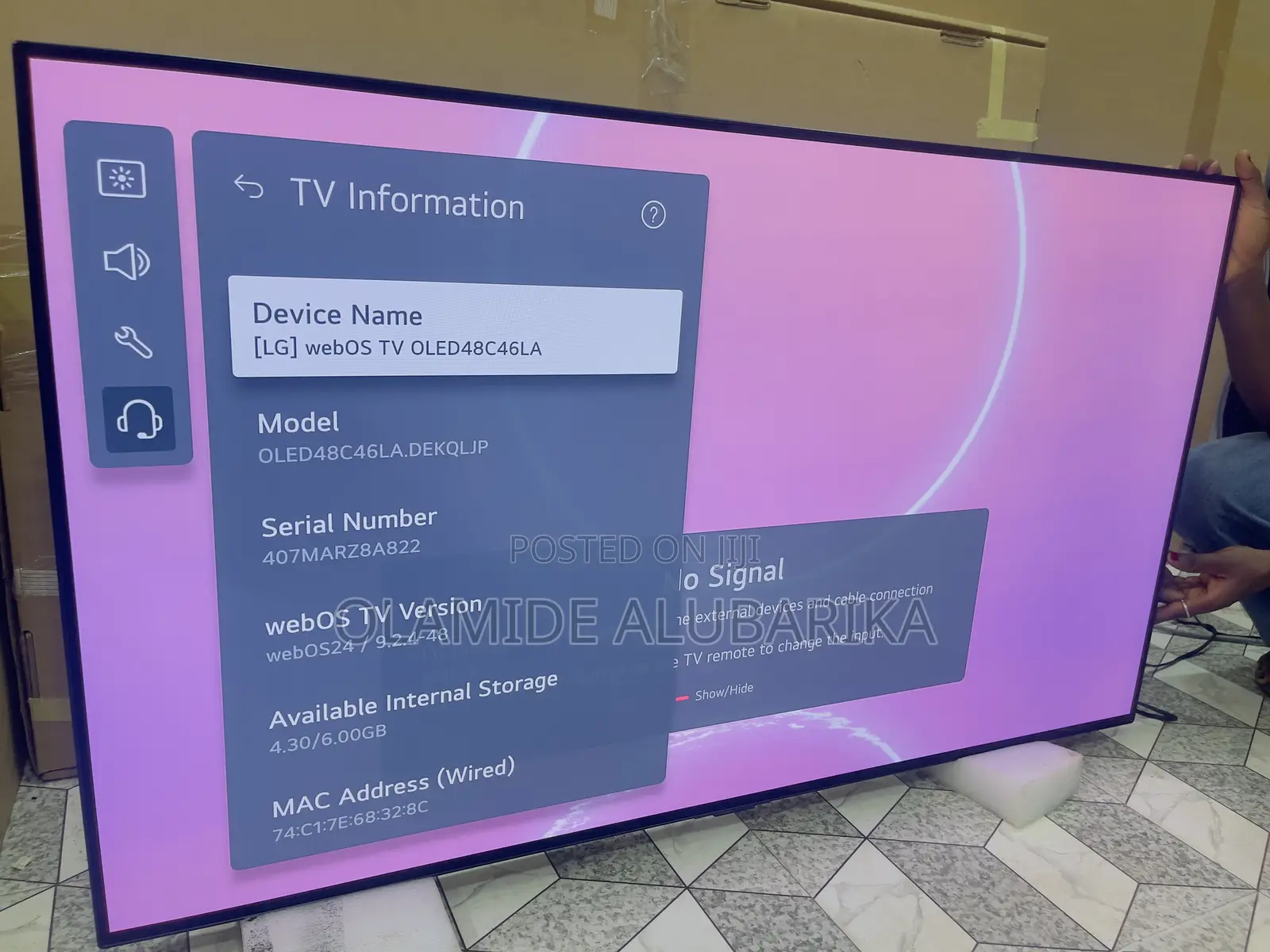 LG Oled 48” C4 Premium Picture Slim Design Excellent for Move,gaming