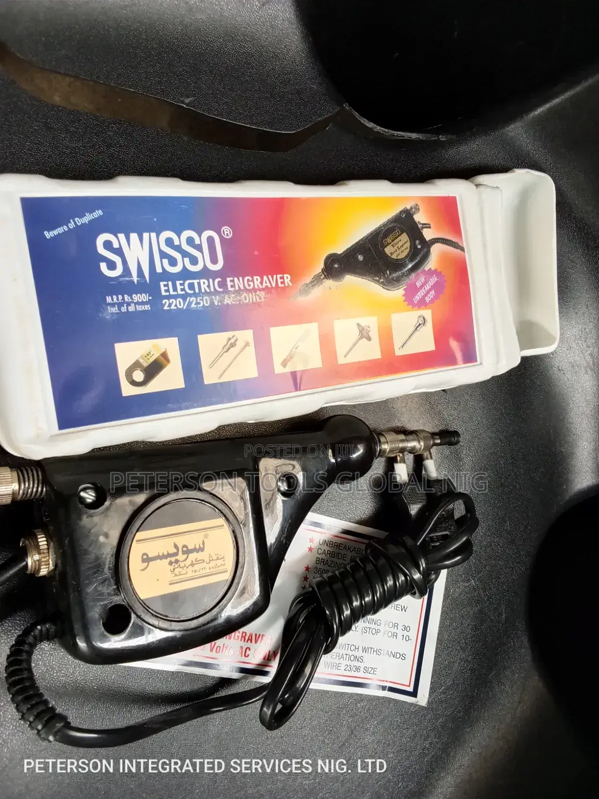 ORIGINAL SWISSO Electric Engraver/Marking Pen 220/250v