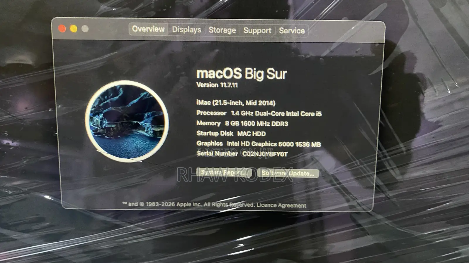 Desktop Computer Apple iMac 8GB Intel Core i5 HDD 500GB