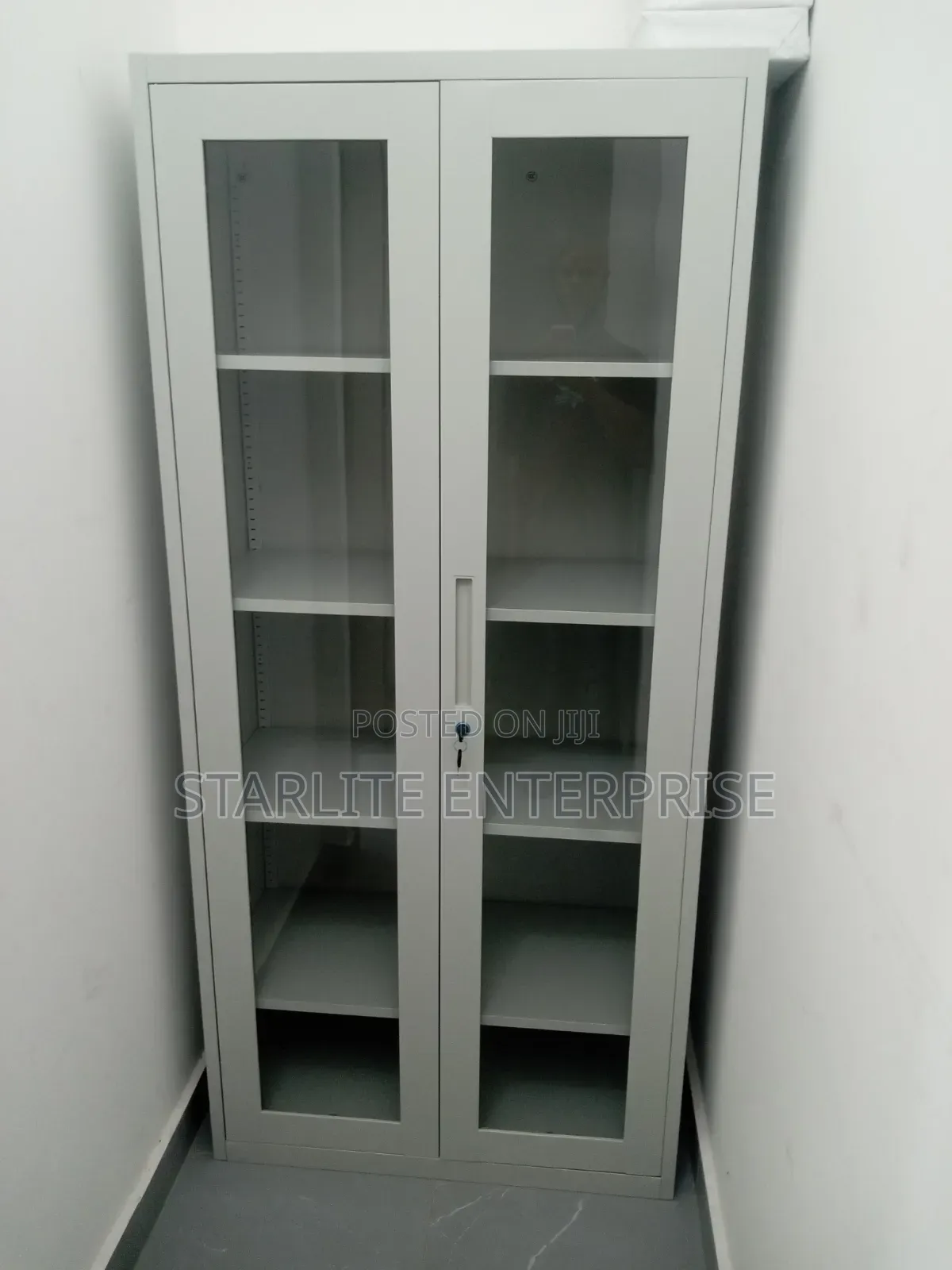 Metal Cupboard With Glass